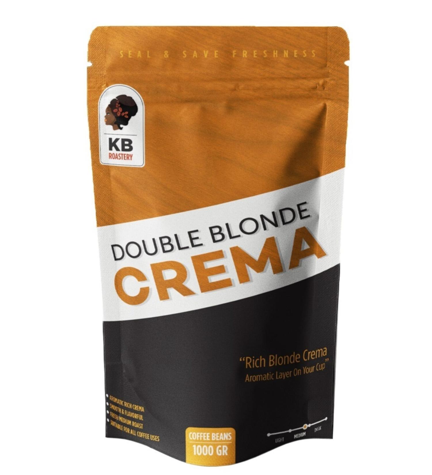 KOFFIEBOON Double Blonde Crema - 1 Kg - Bean Coffee - Medium-dark Roasted - Espresso / Filter Coffee Compatible - - Buy Online on GoSupps.com