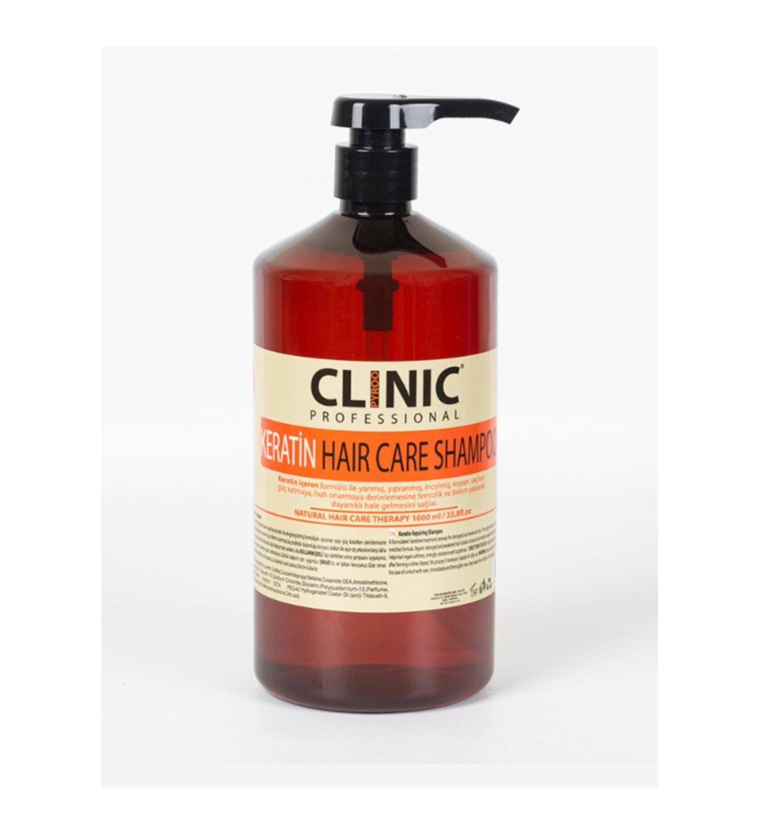 CLINIC PROFESSIONAL Keratin Care Shampoo Against Damages Due to Chemicals and External Factors 1000ml.