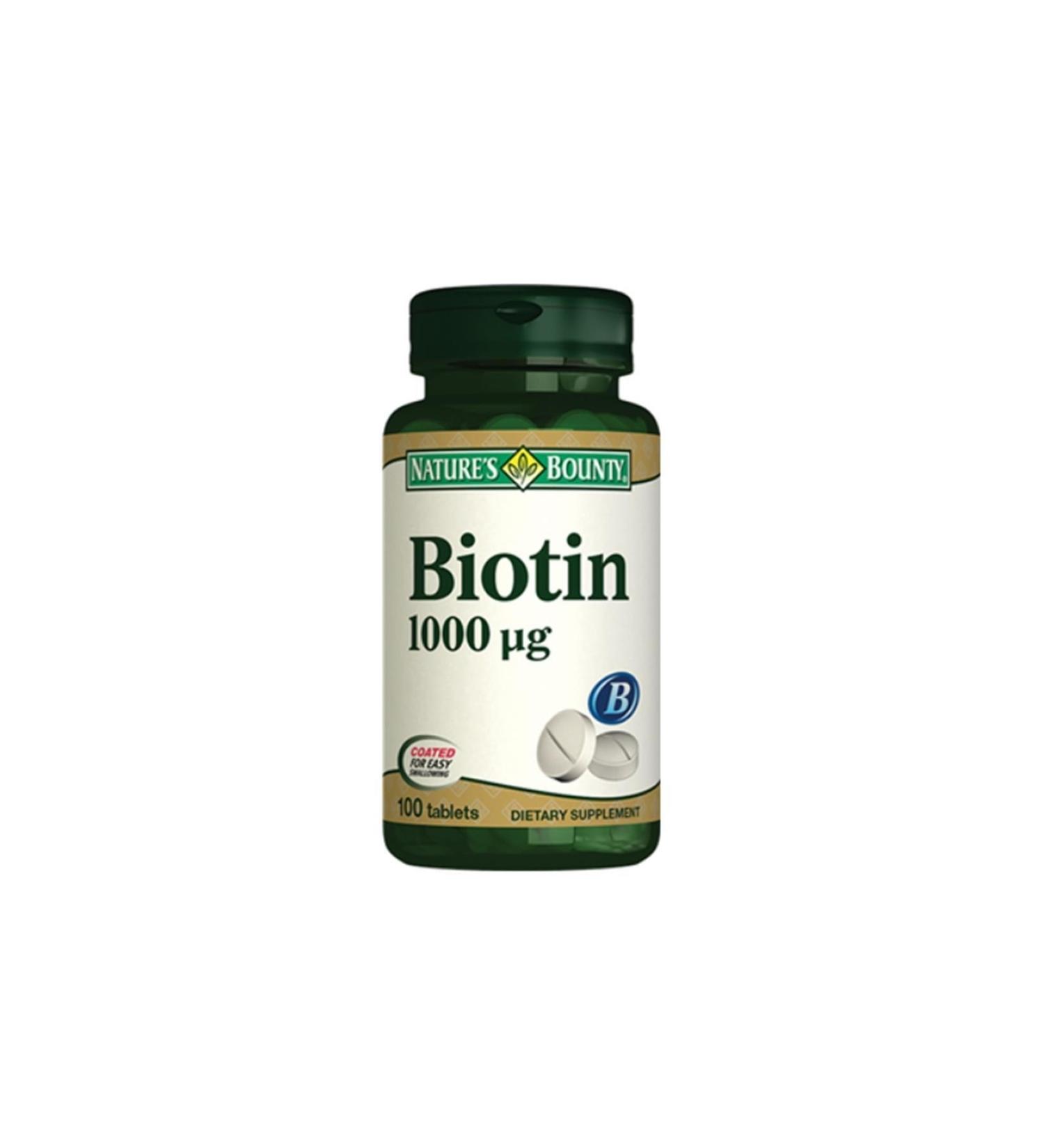 Natures Bounty Biotin 1000 g 100 Tablets