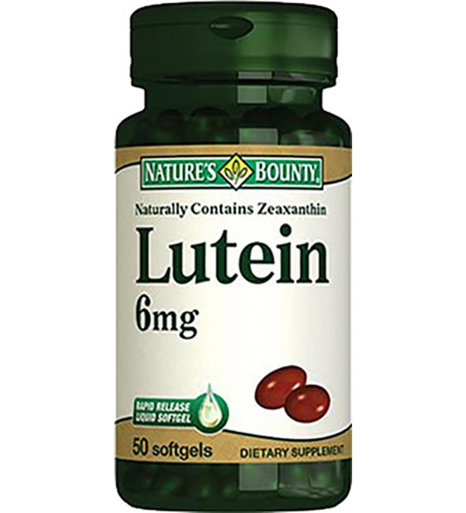 Natures Bounty Lutein 6mg 50 Capsules