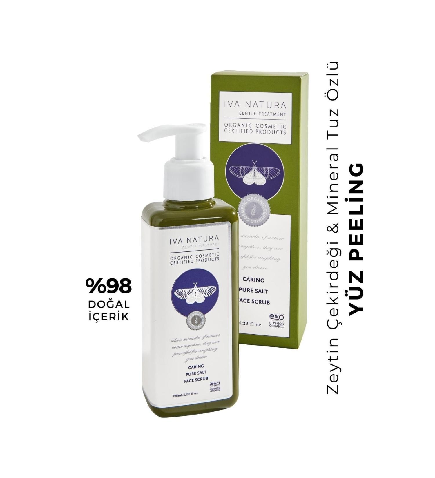 Iva Natura Purifying Facial Peeling with Olive Seed and Mineral Salt 125ml - Buy Online on GoSupps.com