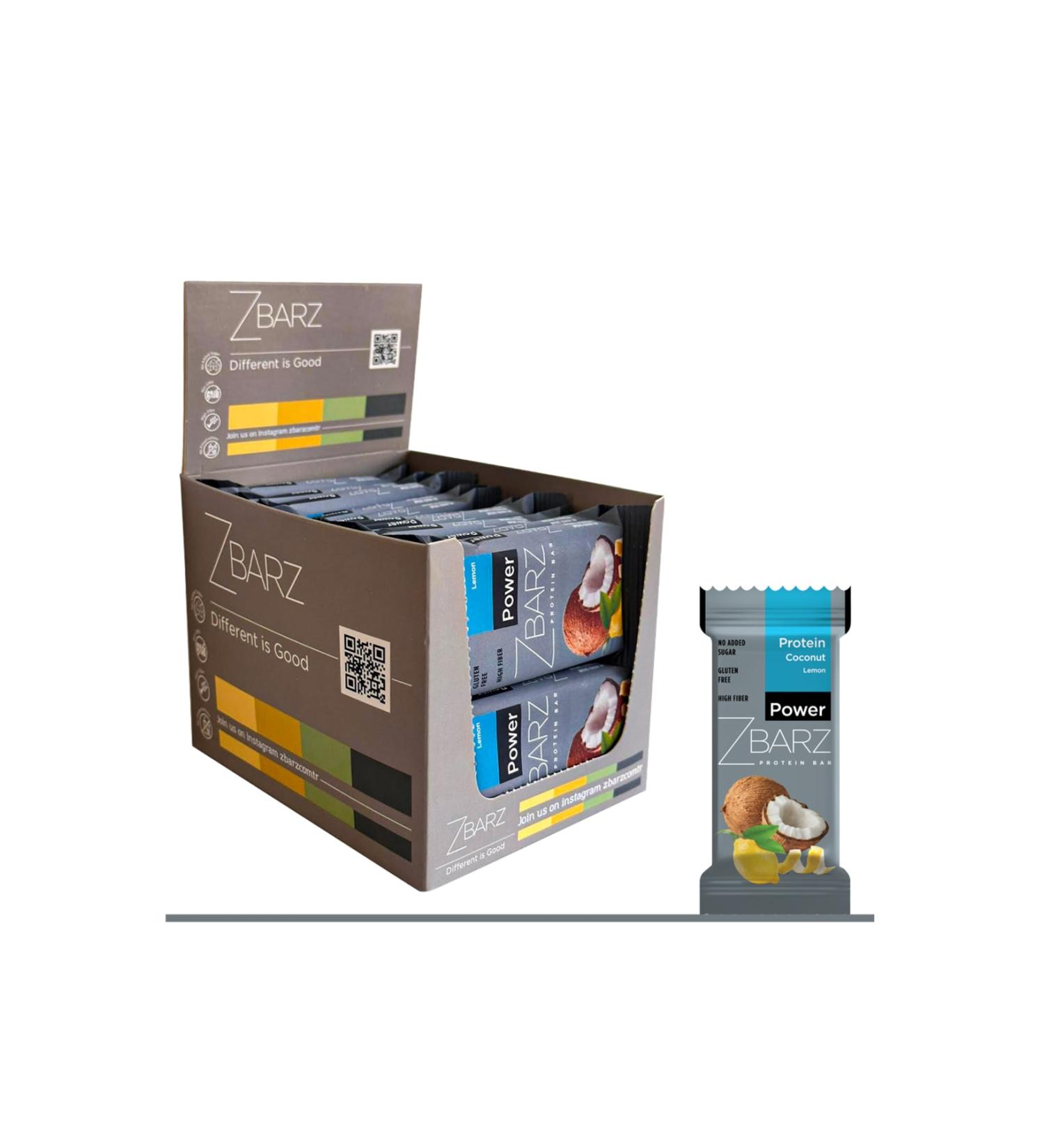 Zbarz Power Protein Coconut - Lemon Bar 35 Gr (24 pieces) - Buy Online on GoSupps.com