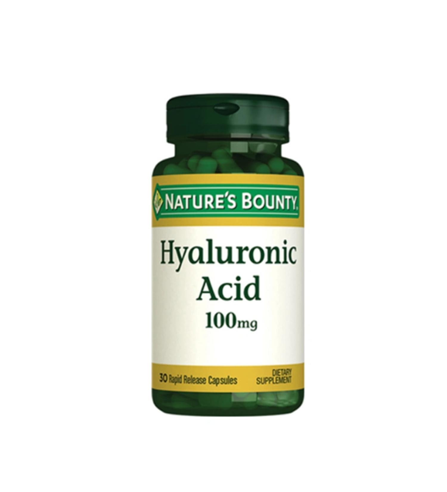 Natures Bounty Hyaluronic Acid 100 Mg Food Supplement 30 Capsules