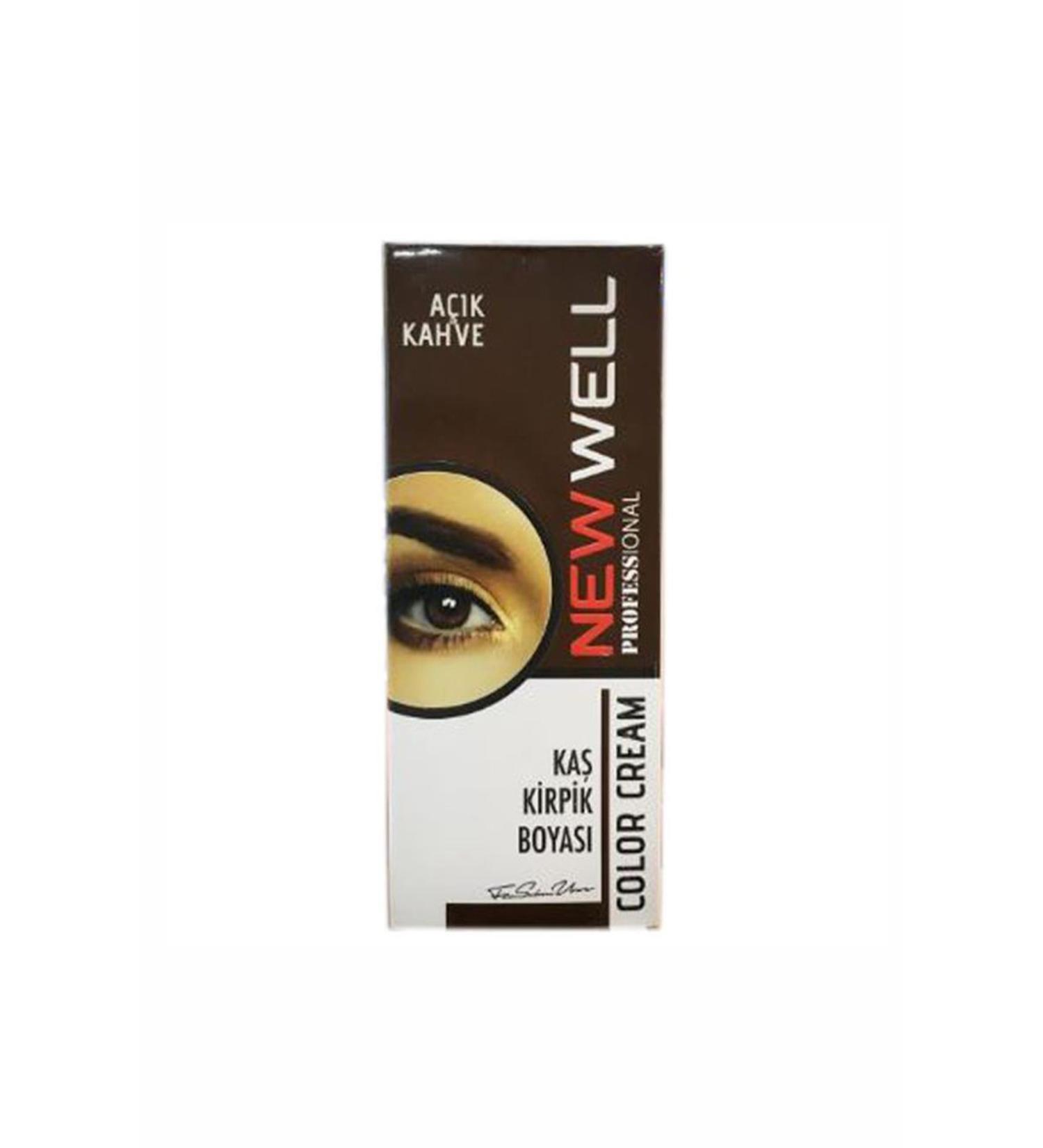 New Well Eyebrow Eyelash Dye Light Brown 15 ml 8680097218377