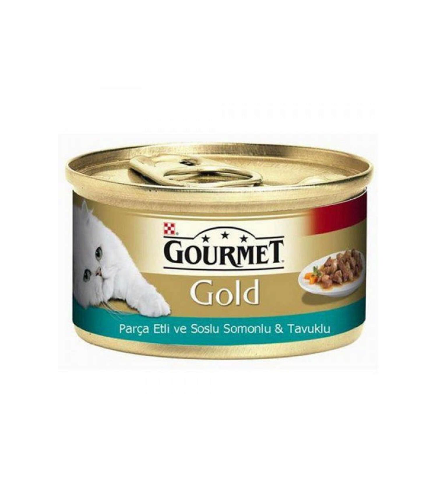 Gourmet 6 Pieces Salmon Chicken Piece Meat Sauce-85 Gr