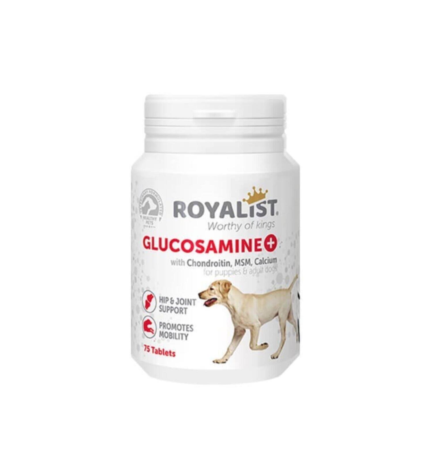 Royalist Glucosamine Hip and Joint Health Support Tablets for Dogs 75 Pieces