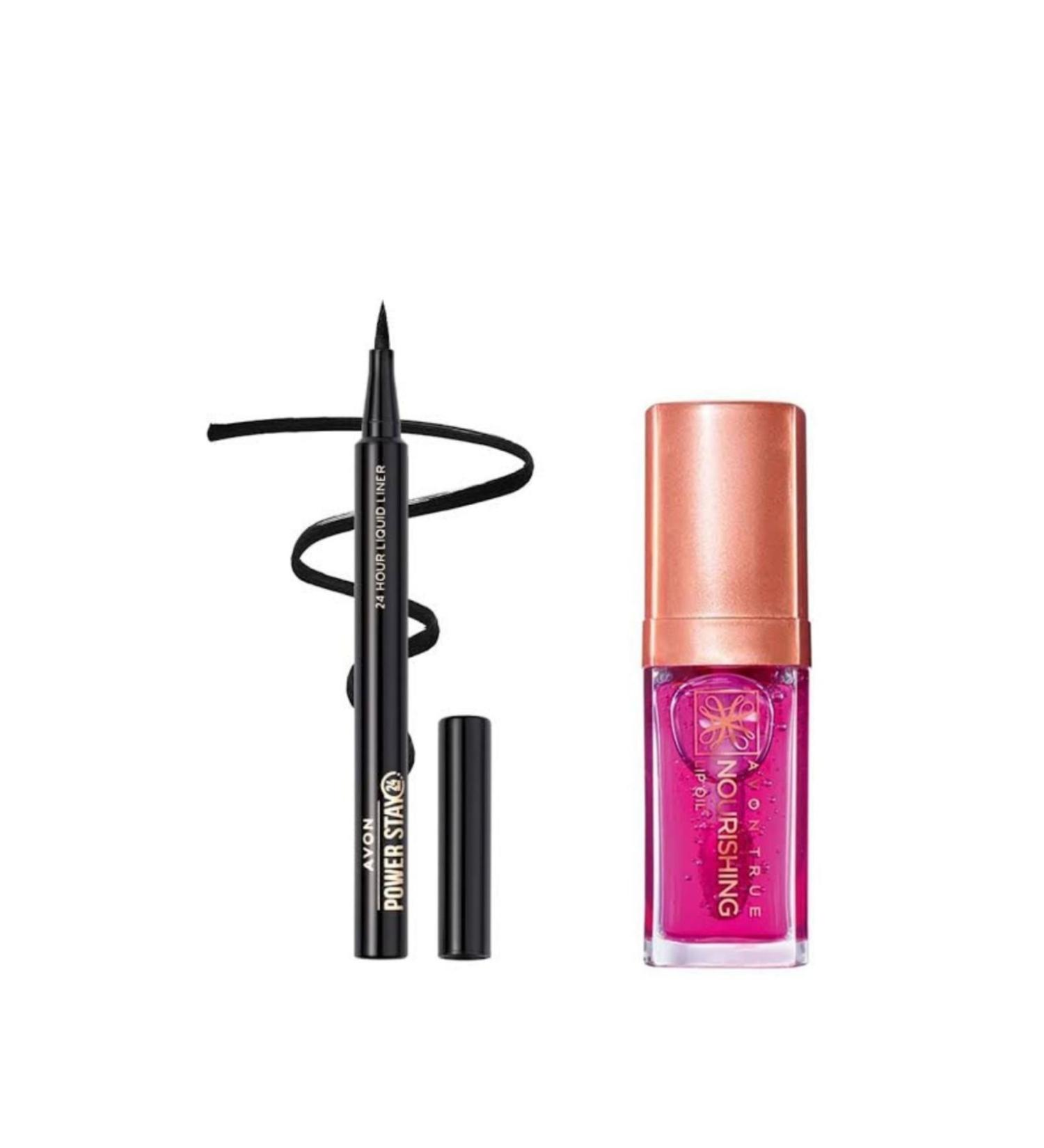Avon Powerstay Eyeliner and True Lip Oil Blossom - Buy Online on GoSupps.com