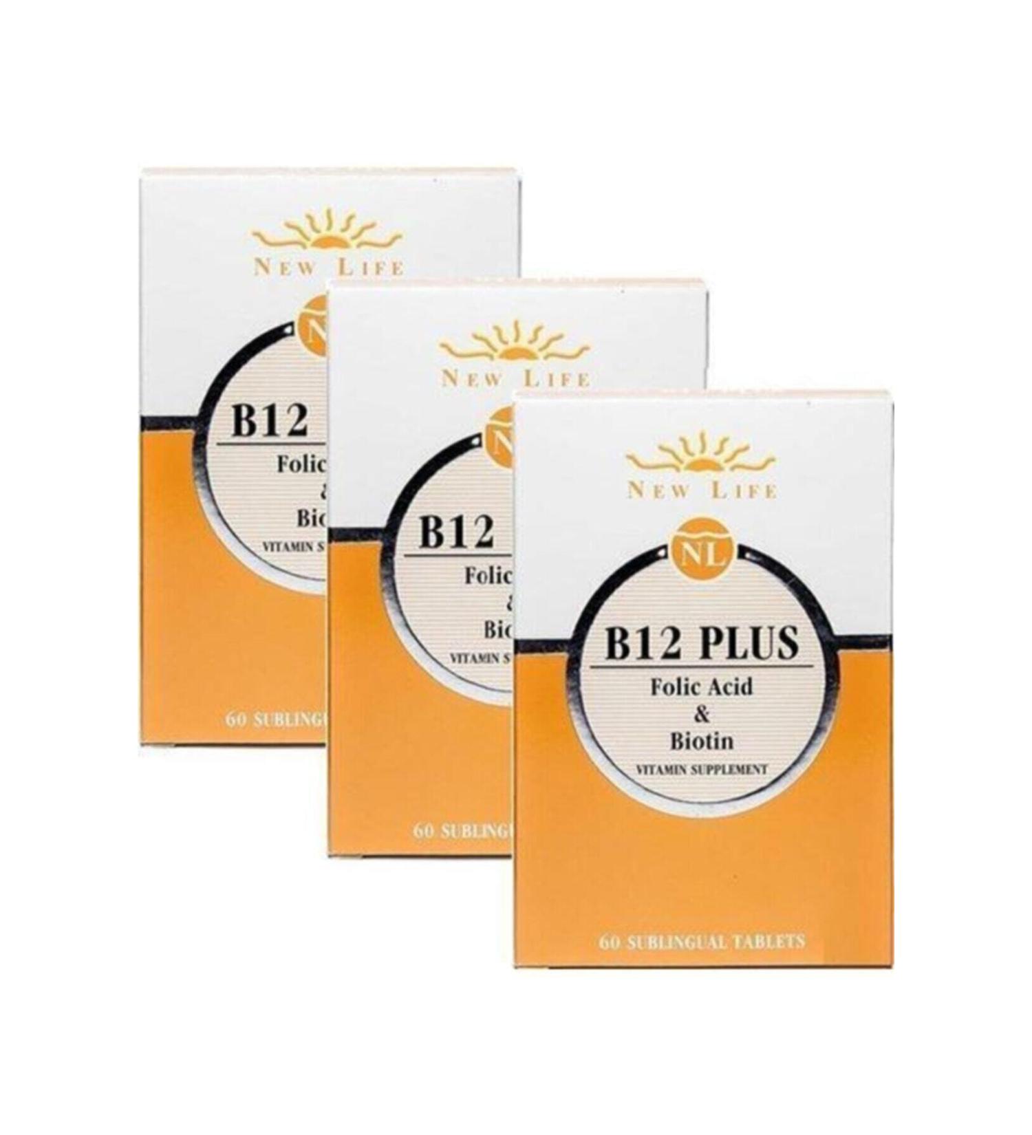 New Life B12 Plus Methylcobalamin 60 Sublingual Tablets 3 Pack