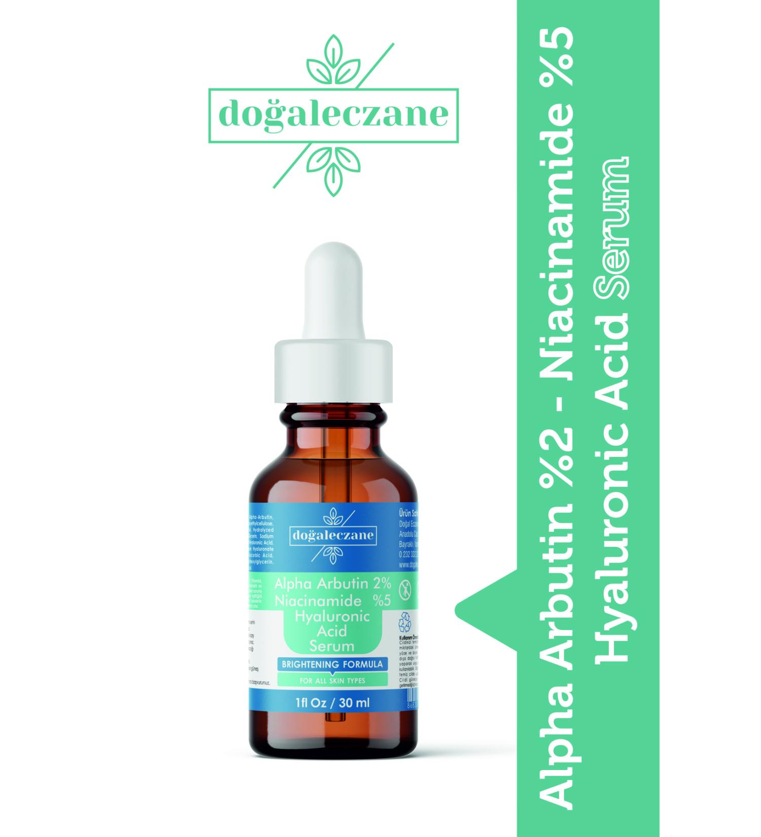 Natural Pharmacy Niacinamide 5% + Alpha Arbutin 2% Hyaluronic Acid 30 Ml. Facial Peeling for Blemished Skin
