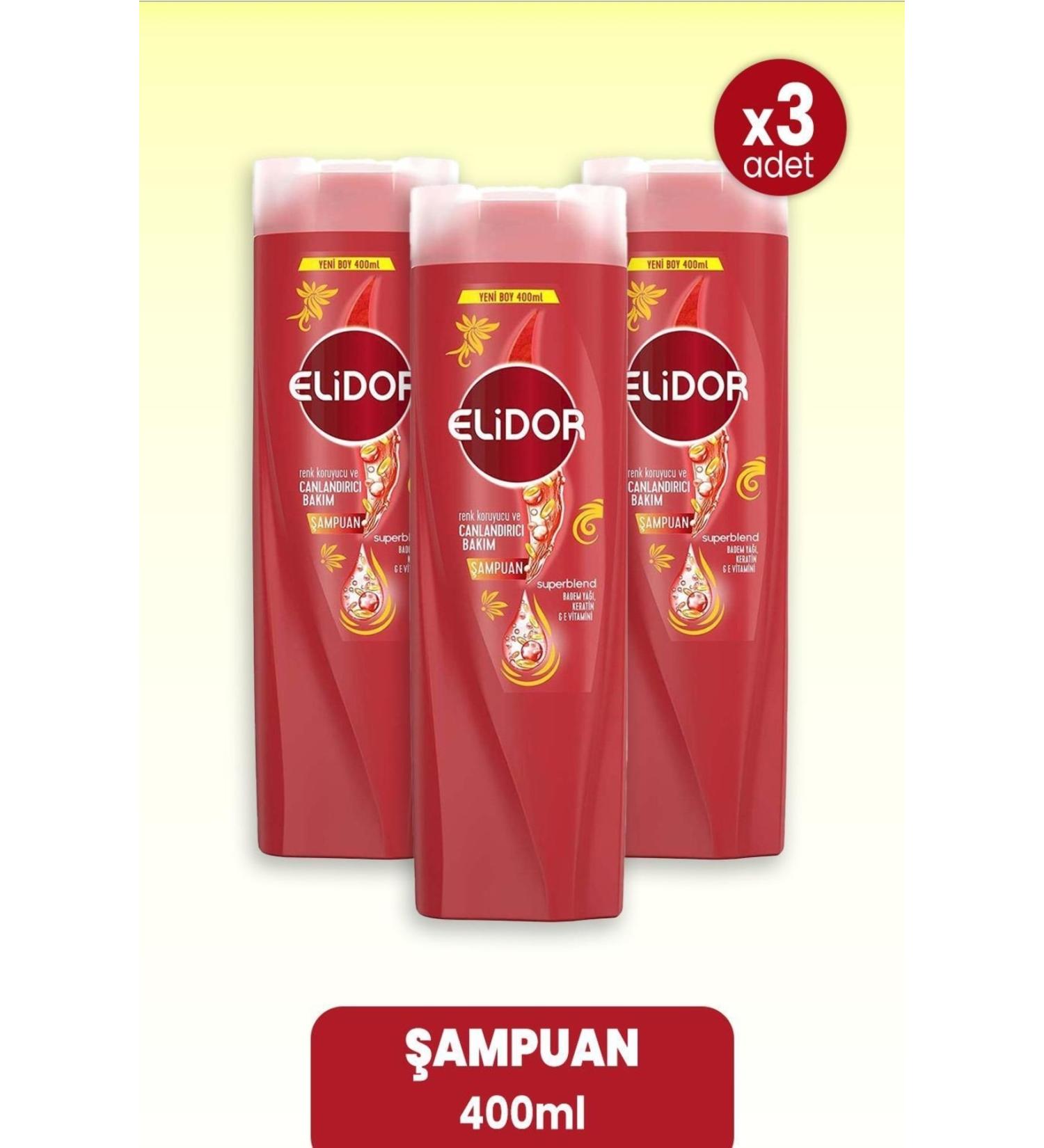Elidor Superblend Shampoo Color Protective and Revitalizing Care 400 Ml X 3 Pieces