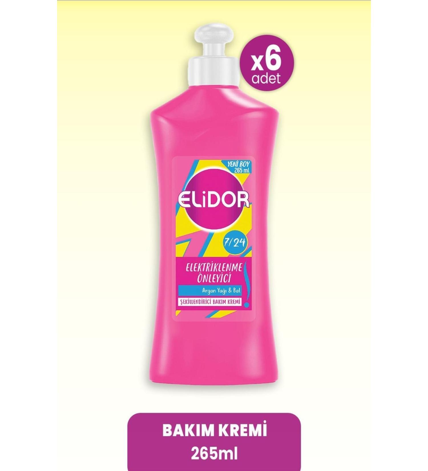 Elidor Care Cream Anti-Friction Argan Oil & Honey 265 Ml X 6 Pieces