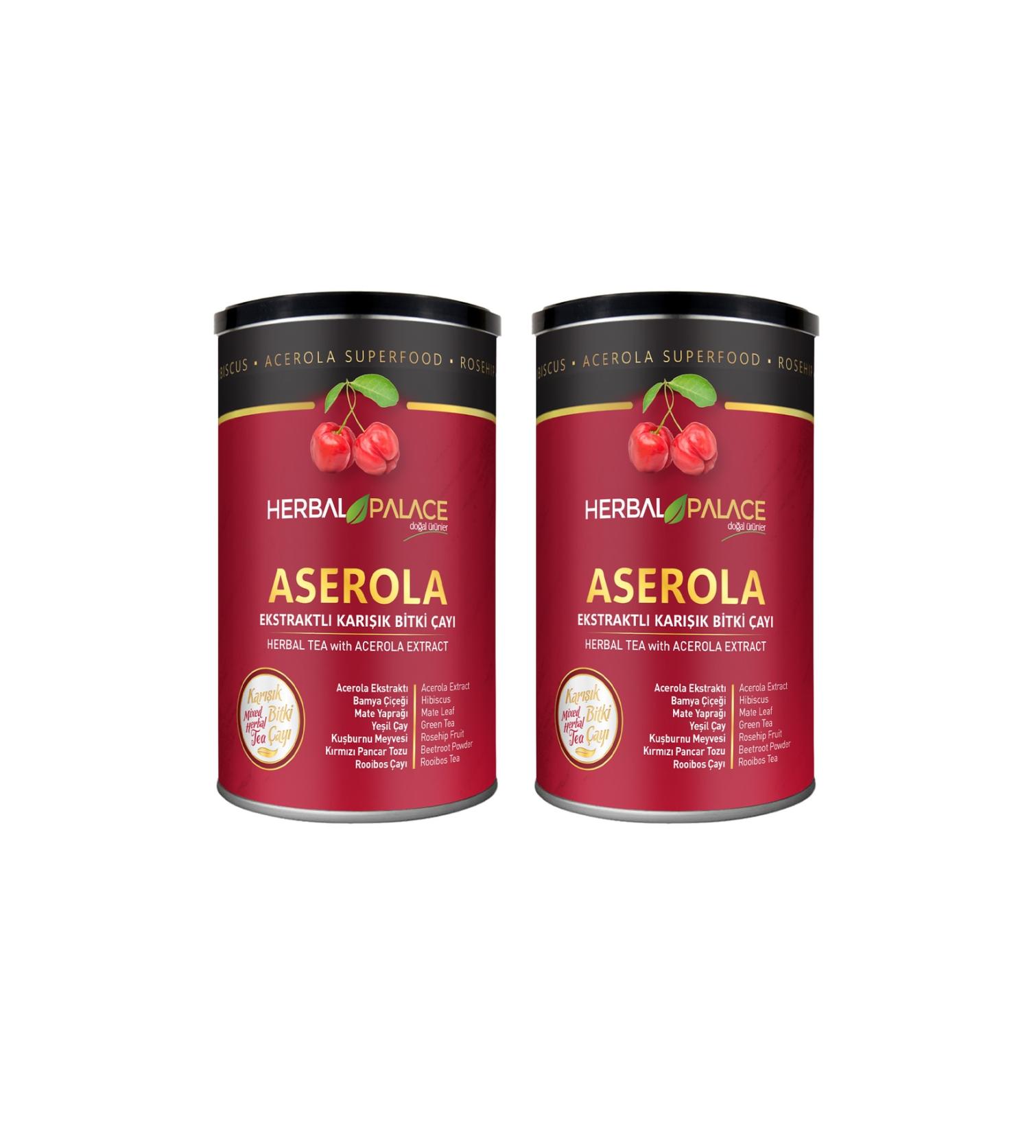 Herbal Palace Acerola Extract Mixed Herbal Tea 225 Gr X 2 Pieces - Buy Online on GoSupps.com