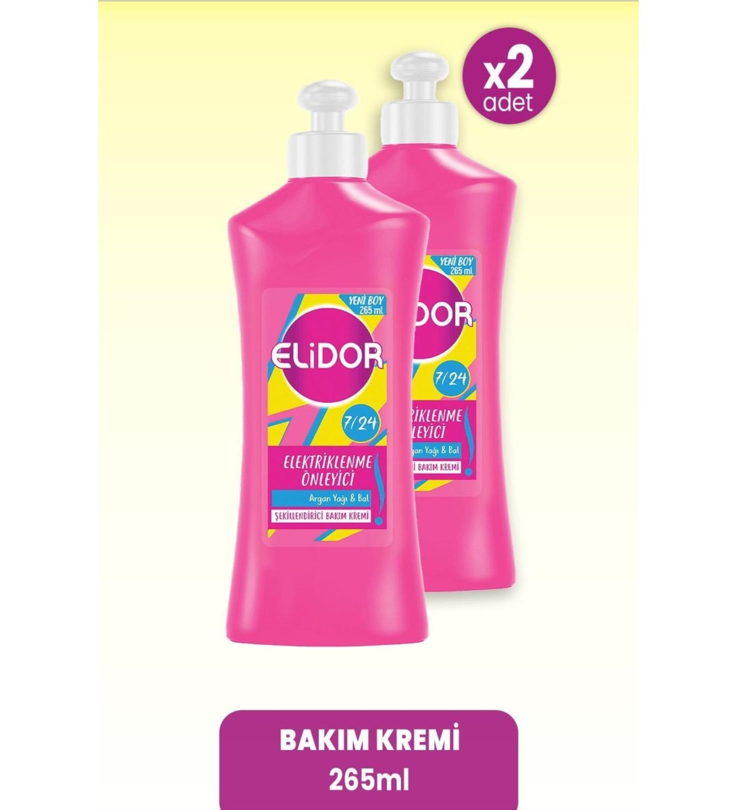 Elidor Care Cream Anti-Friction Argan Oil & Honey 265 Ml X 2 Pieces