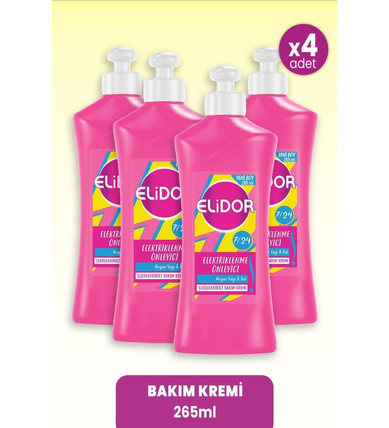 Elidor Care Cream Anti-Friction Argan Oil & Honey 265 Ml X 4 Pieces