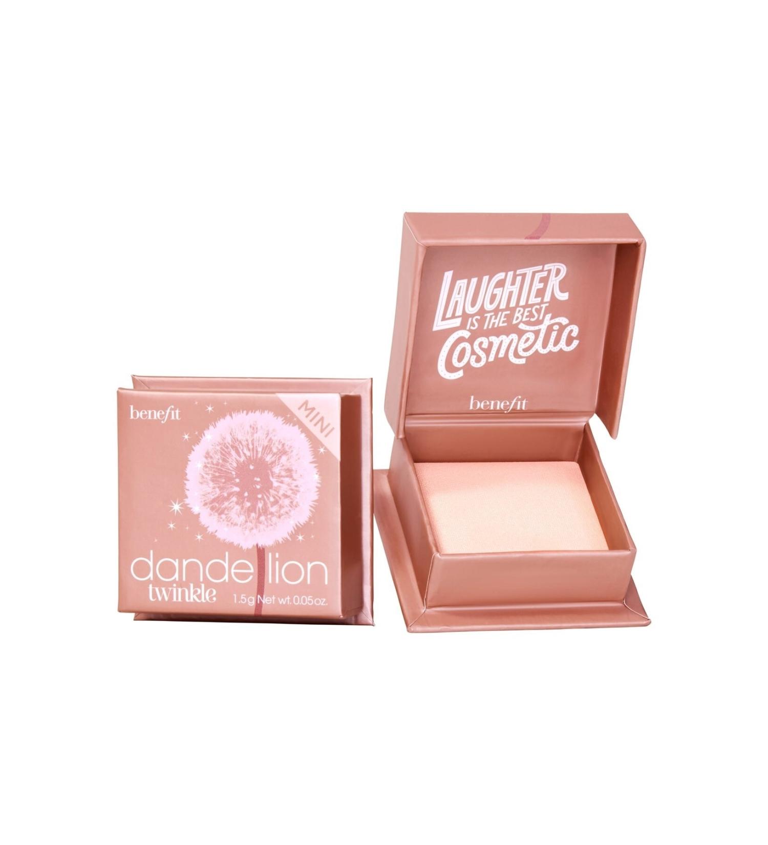 benefit cosmetics Mini Dandelion Twinkle -soft Pink Illuminating Powder Soft Nude-pink Highlighter 1.5 G