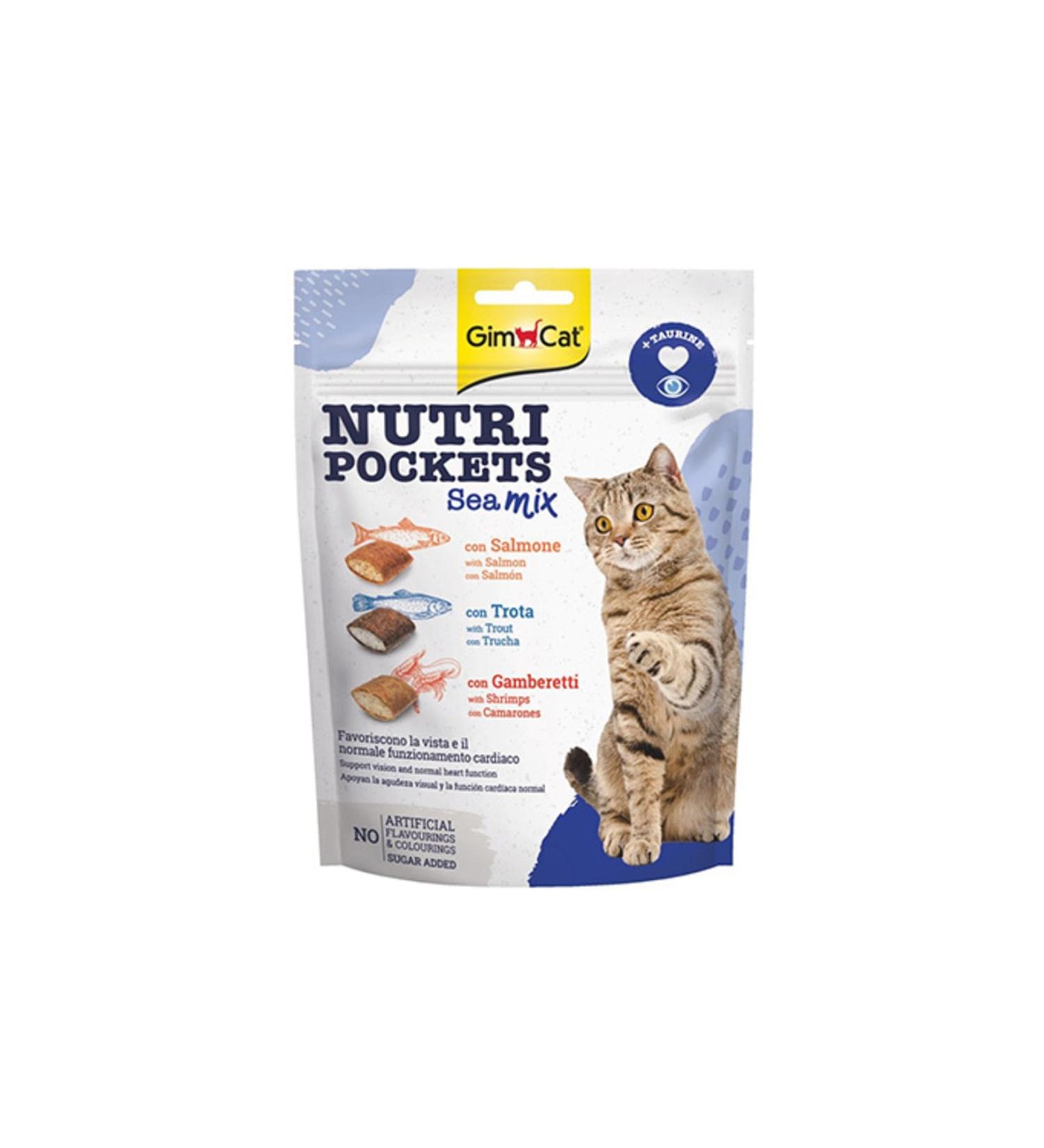 Gimcat Nutripockets Sea Mix Taurine Cat Reward Tablet 150 Gr