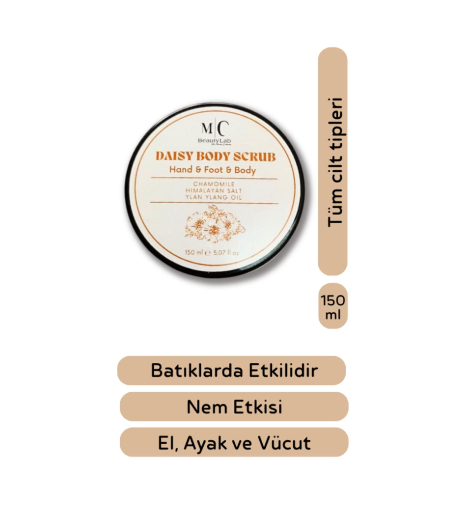 MC BeautyLab Daisy Body Scrub - Hand Foot and Body Peeling 150 ml