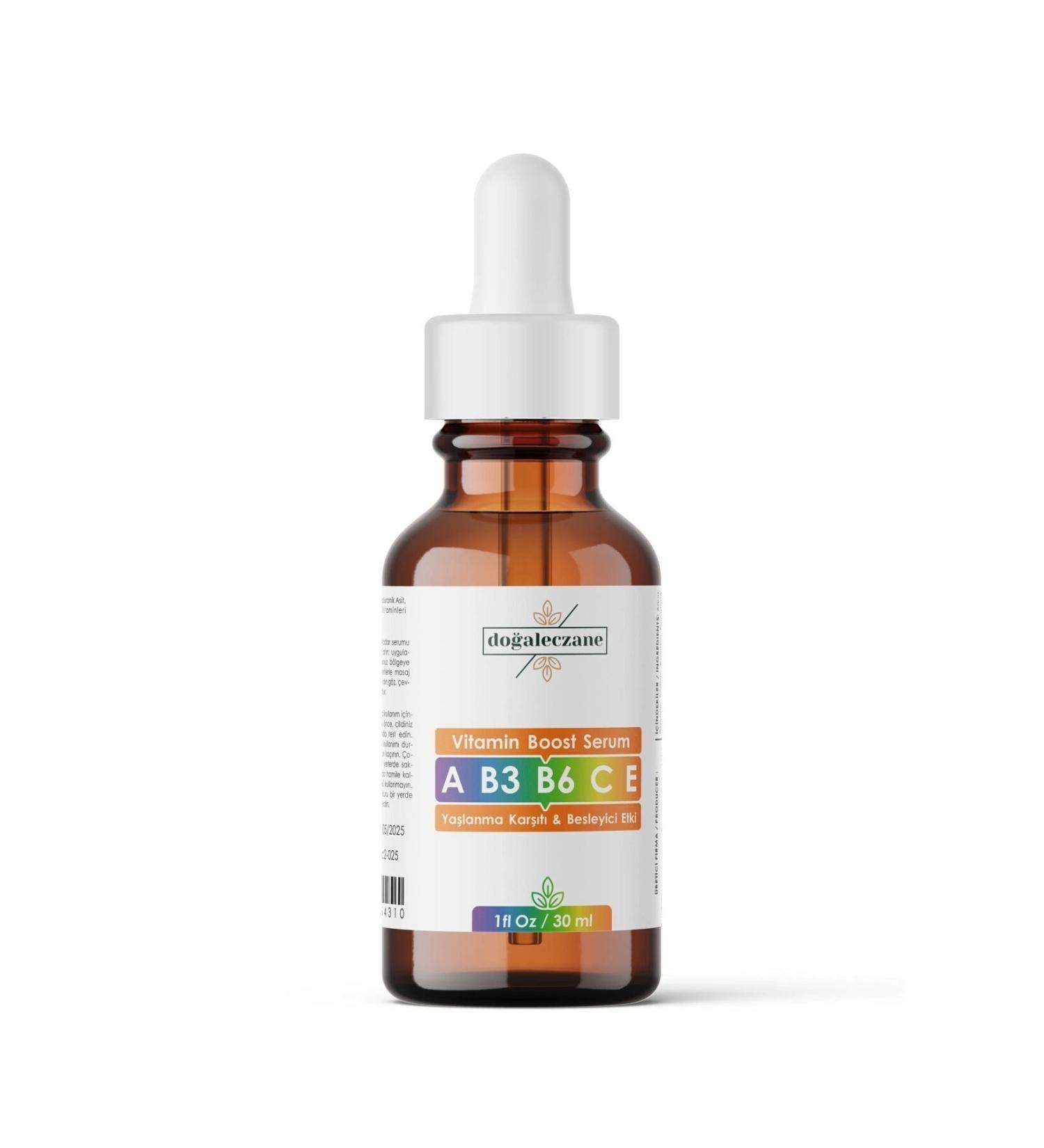 Natural Pharmacy Vitamin Boost Serum Vitamins A-B3-B6-CE - Buy Online on GoSupps.com