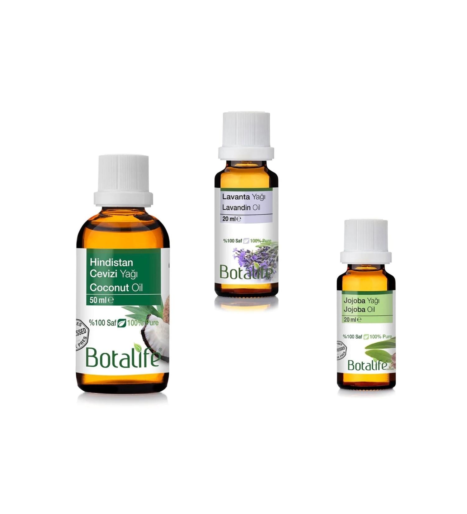 Botalife 50 ml Coconut Oil 20 ml Lavender Oil and 20 ml Jojoba Oil Set - Buy Online on GoSupps.com