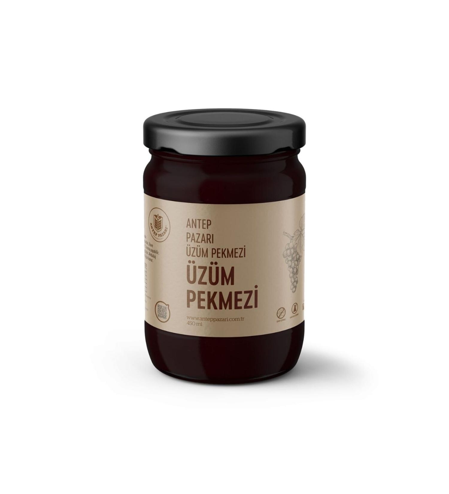 Antep Pazar Grape Molasses Natural and Pure Grapes Without Additives 450 Ml - Buy Online on GoSupps.com