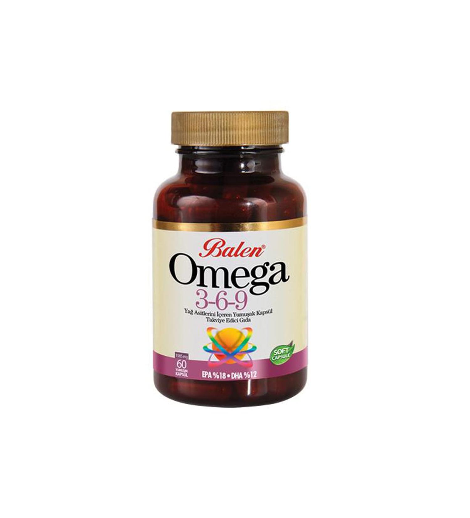 Balen Omega 3-6-9 Softgels 1200 Mg 60 Capsules Balen