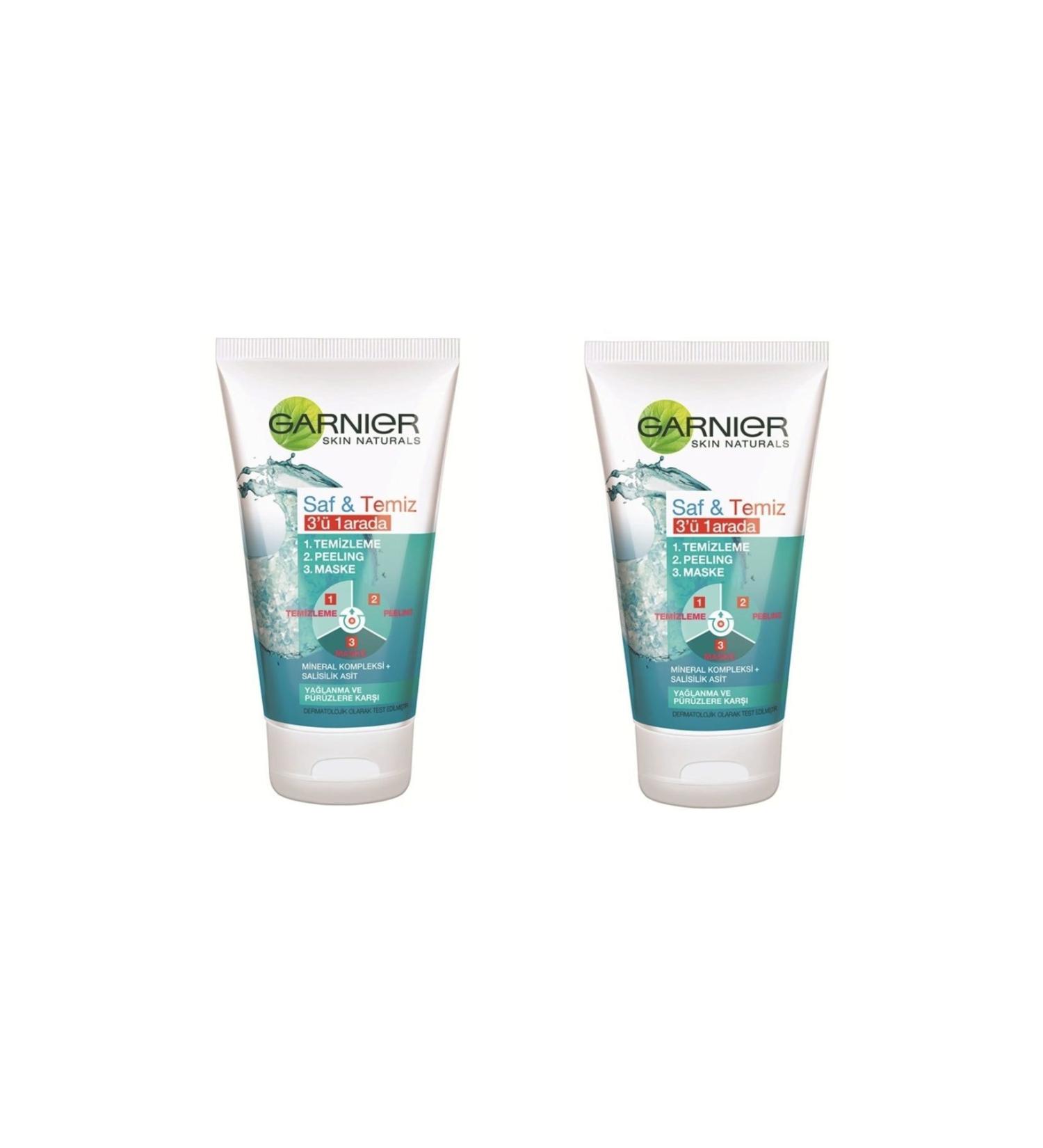 Garnier Pure & Clean 3 in 1 Anti-Oily and Anti-Imperfections Cleansing Gel 150 ml