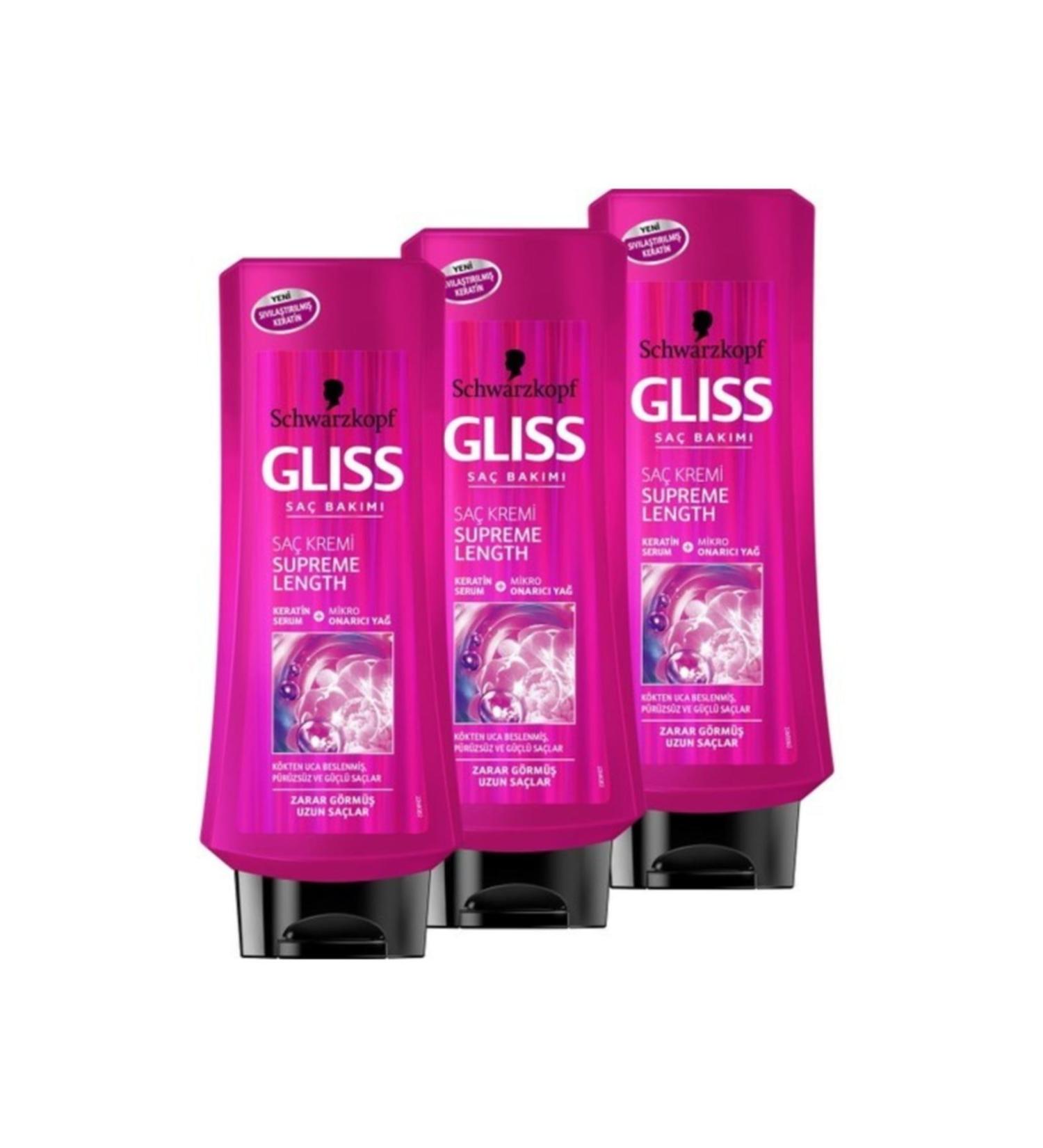 Gliss Supreme Length Conditioner x 3 Pieces 400 ml