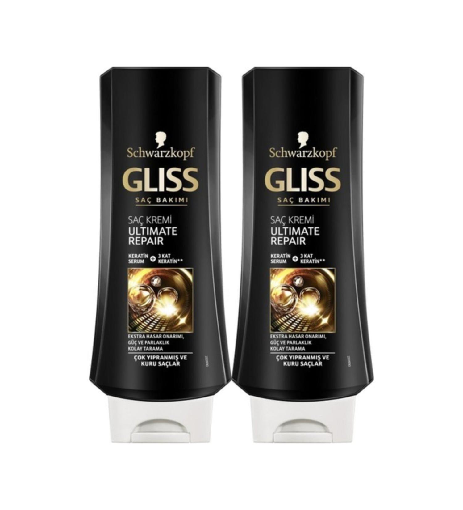 Men Perfect Gliss Ultimate Repair Conditioner (Extremely Damaged and Dry Hair) 400 ml x 2 Pack
