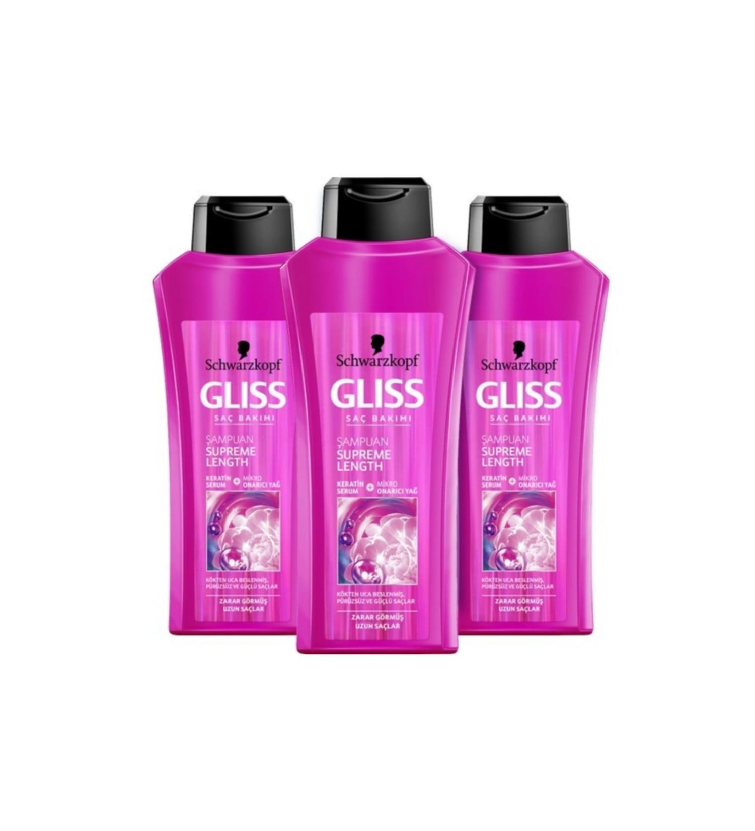Gliss Supreme Length Shampoo 3 Pcs 525 ml