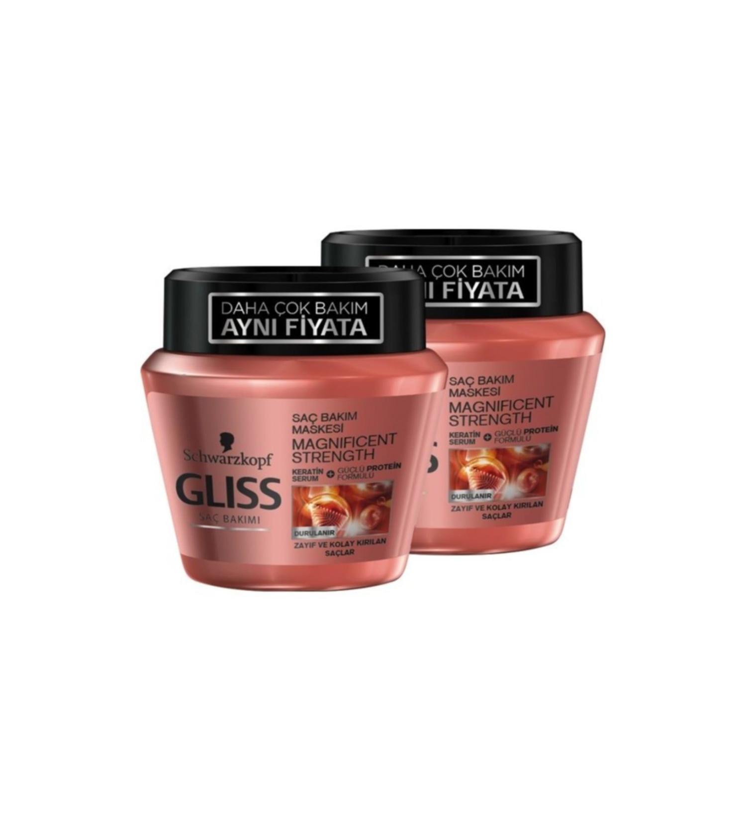 Gliss 300Ml Magnificent Strength Mask x 2 Pieces