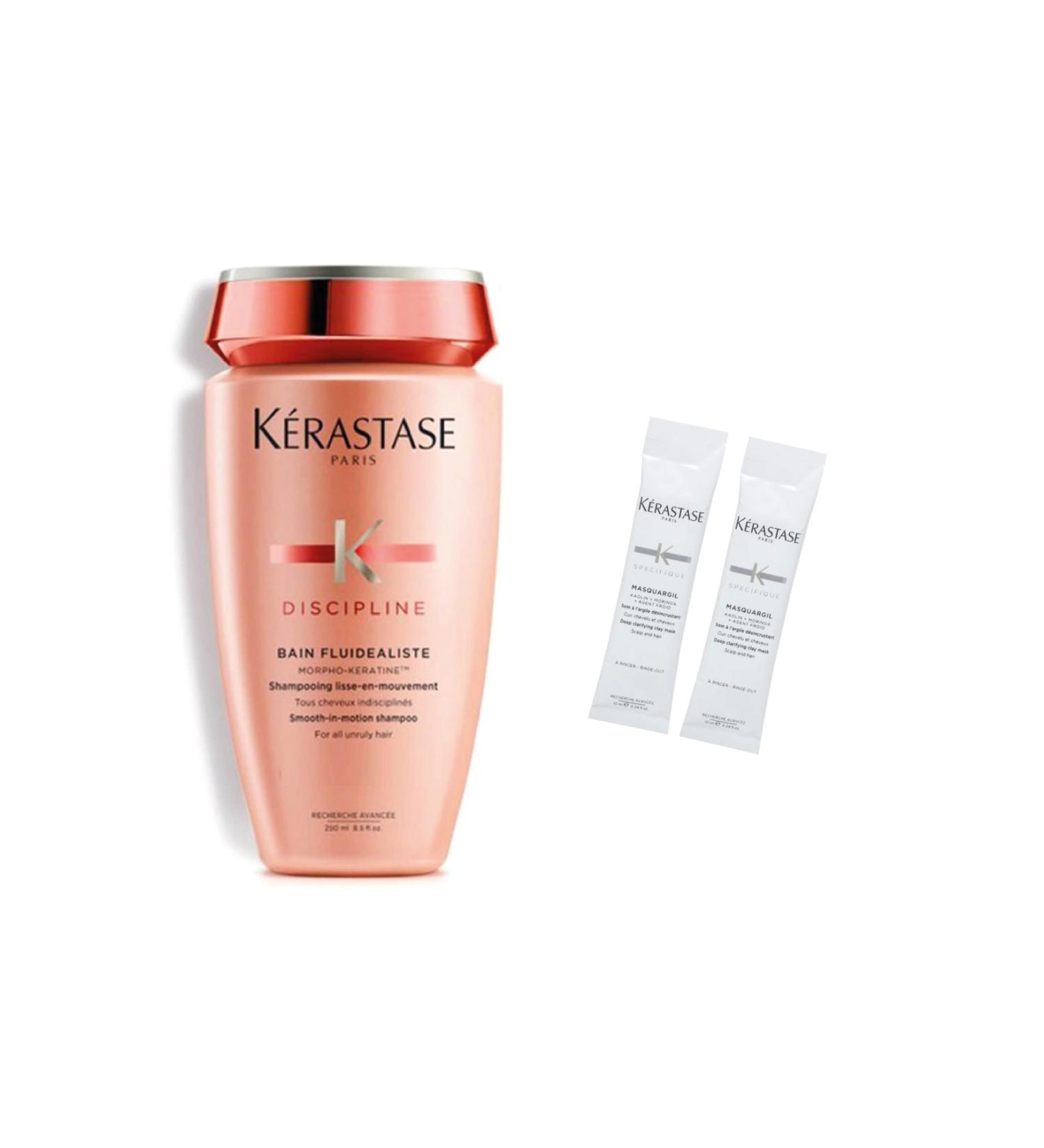 Kerastase Discipline Shampoo - Discipline Bain Fluidealiste 250 ml + Pre-Bath Clay Mask 2 x 10 ml