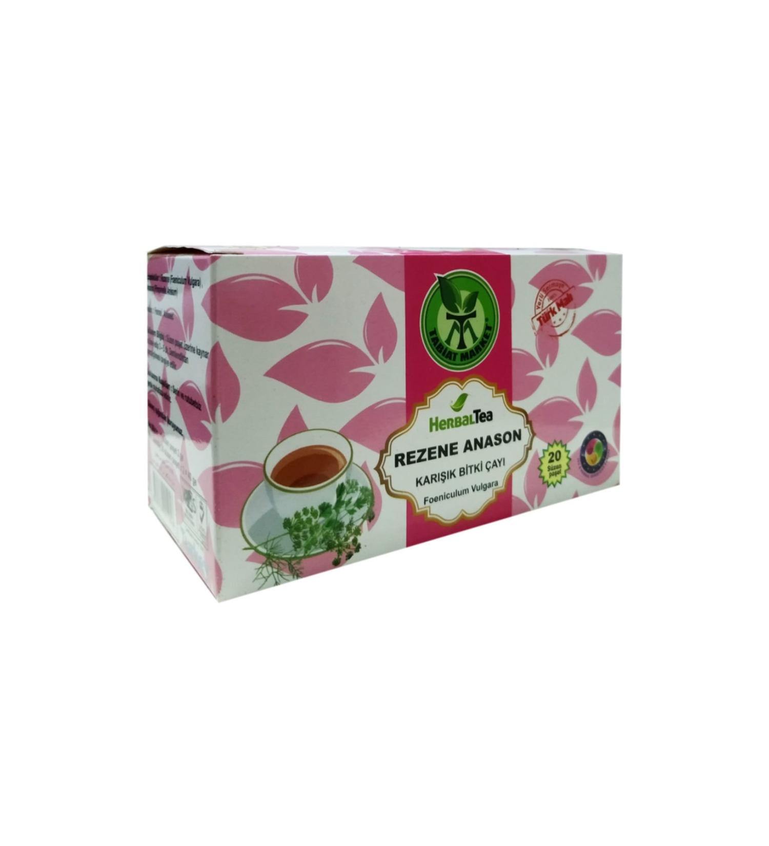 Tabiat Market Fennel Anise Mixed Herbal Tea 20 Filtering Bags