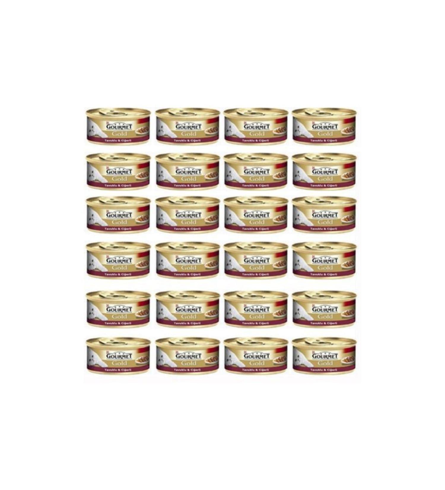 Gourmet Gold Chicken Liver Cat Canned Food 85 gr 24 Pieces