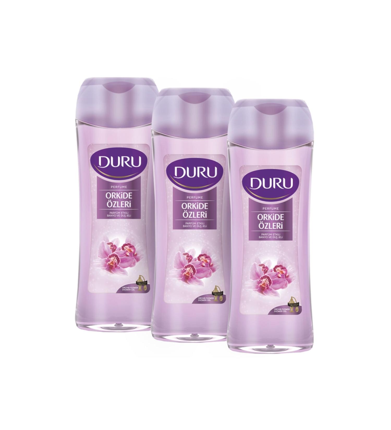 Duru Perfume Shower Gel Orchid Essence 450 Ml X3 Pieces