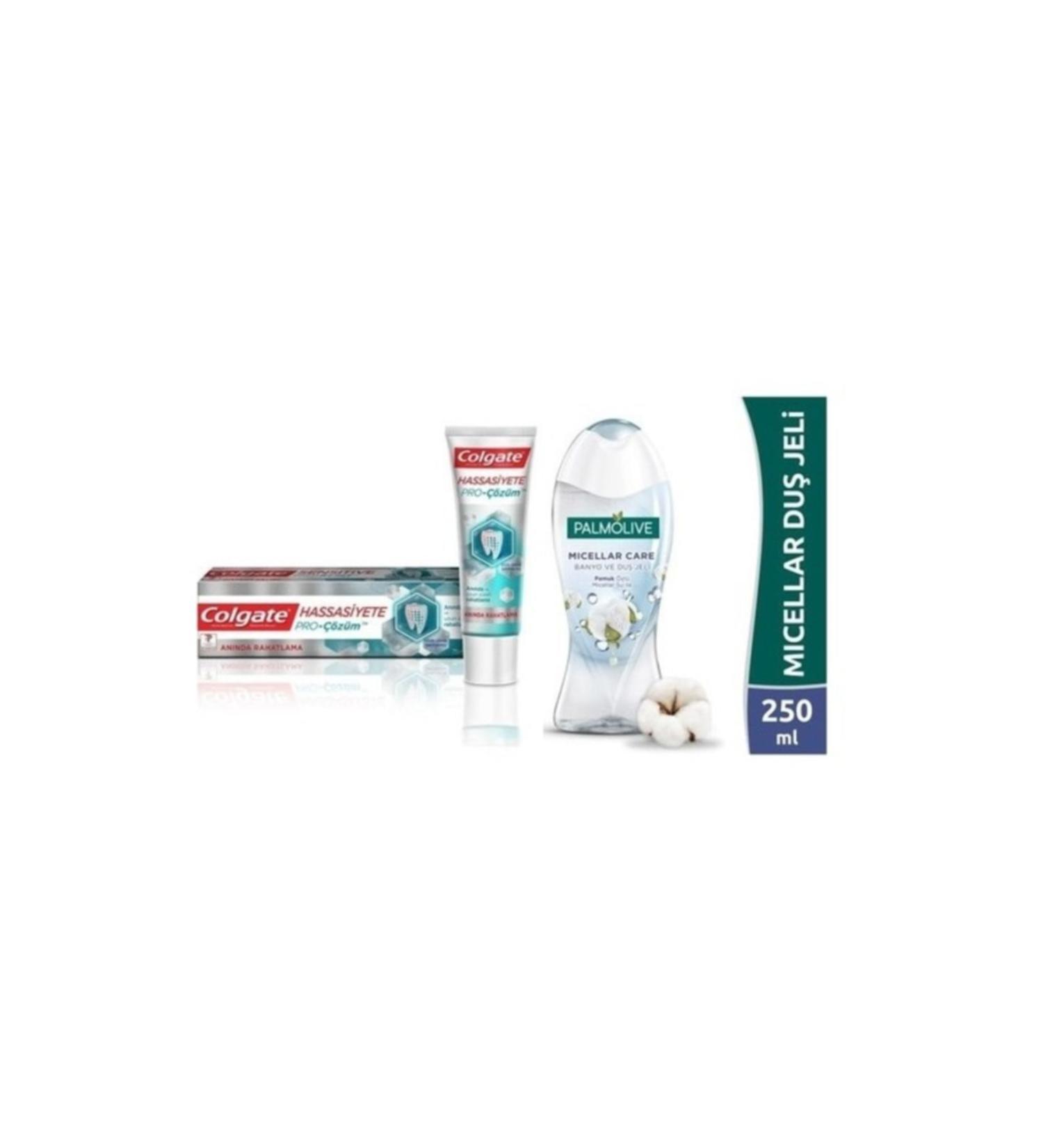 Palmolive Micellar Care Shower Gel 250 Ml + Colgate Pro Solution Toothpaste 75 Ml