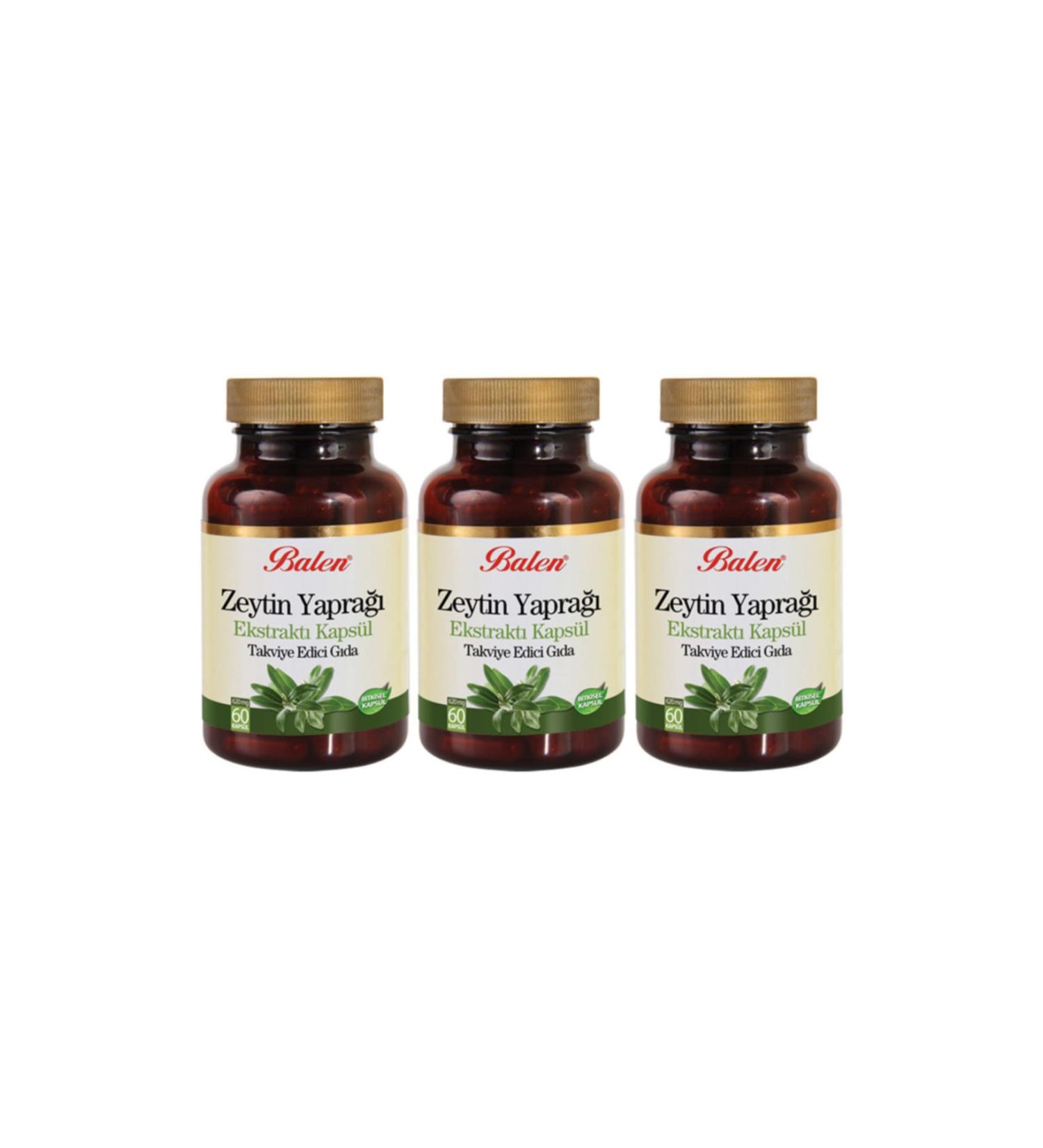 Balen Olive Leaf Extract 60 Capsules X 3 Pieces