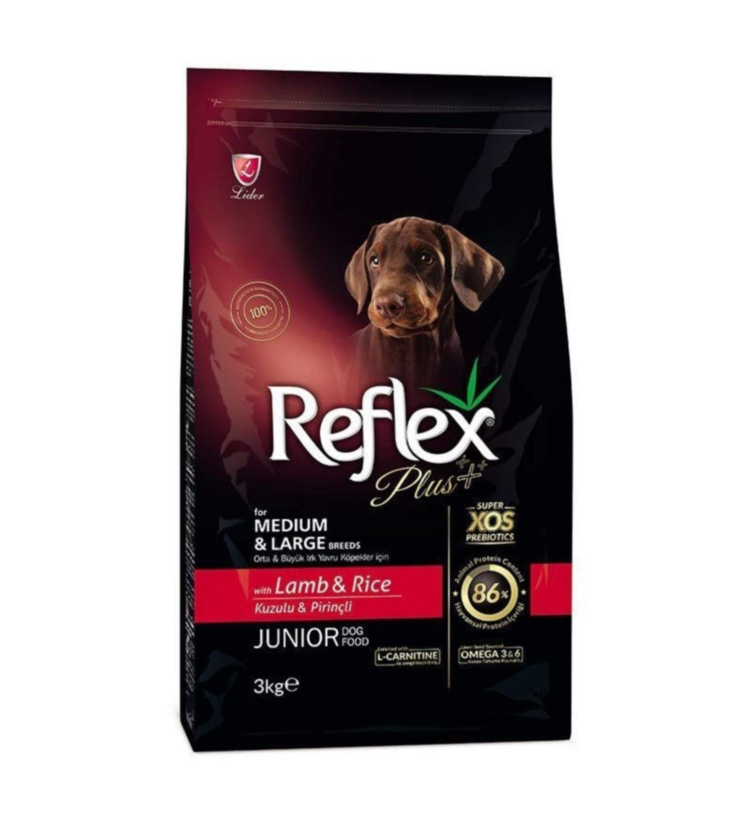 Reflex Plus Medium and Large Breed Lamb Puppy Dog Food 3 kg