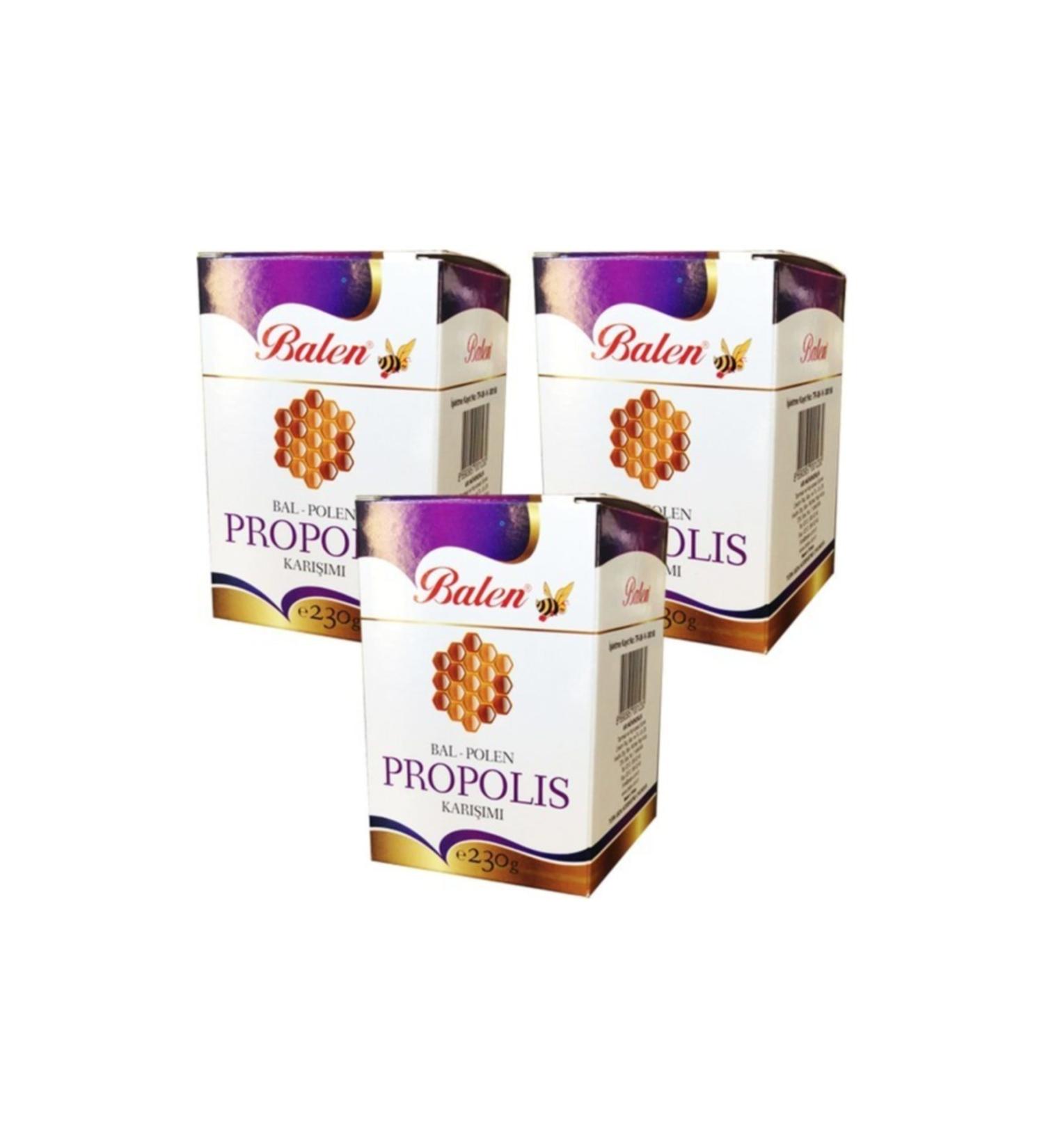 Balen Honey & Pollen & Propolis Mixture 230 Gr X 3 Pieces