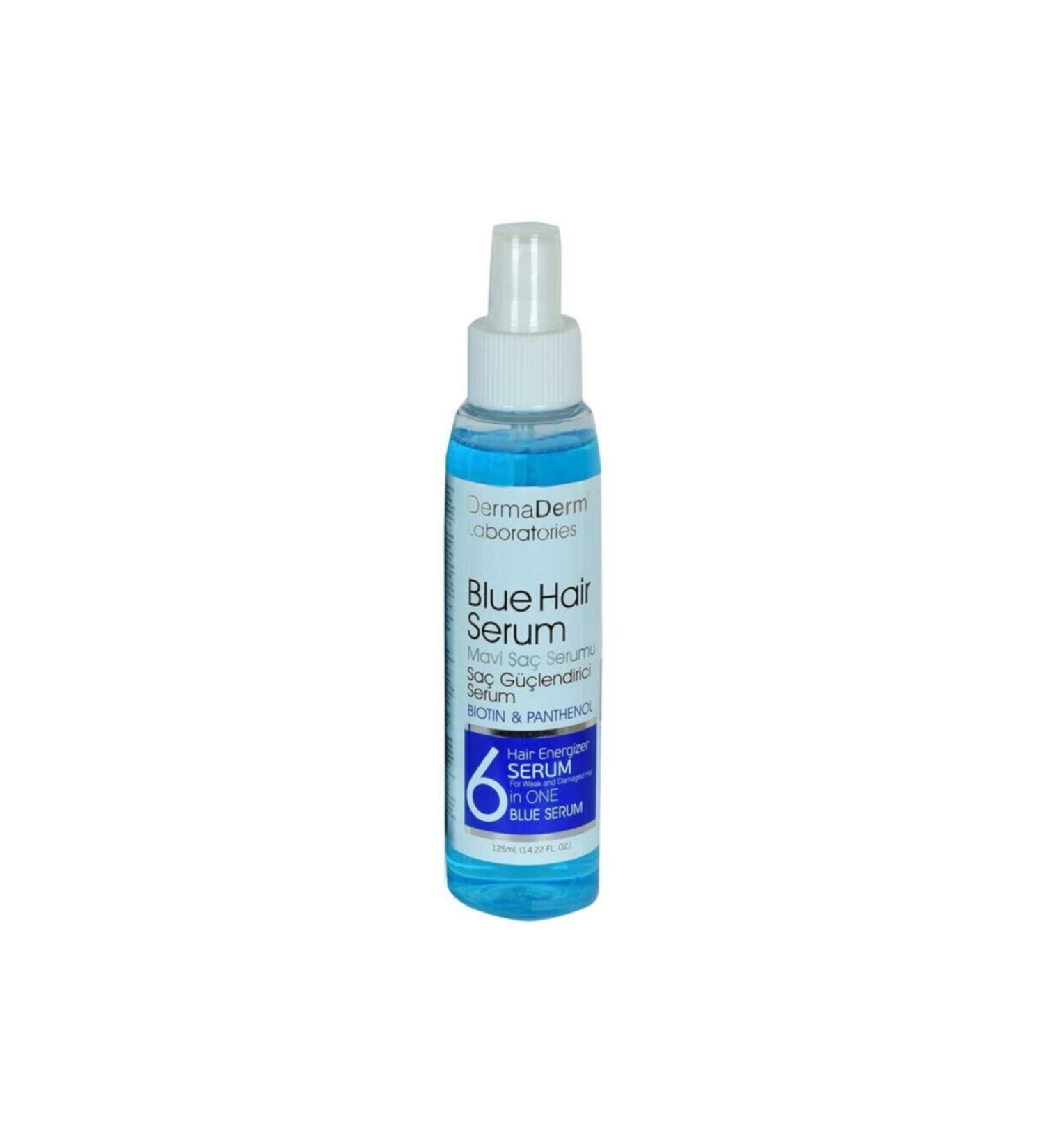 DermaDerm Blue Serum Effective Against Hair Loss Hair Strengthening Blue Hair Serum Blue Water 125ml - Buy Online on GoSupps.com