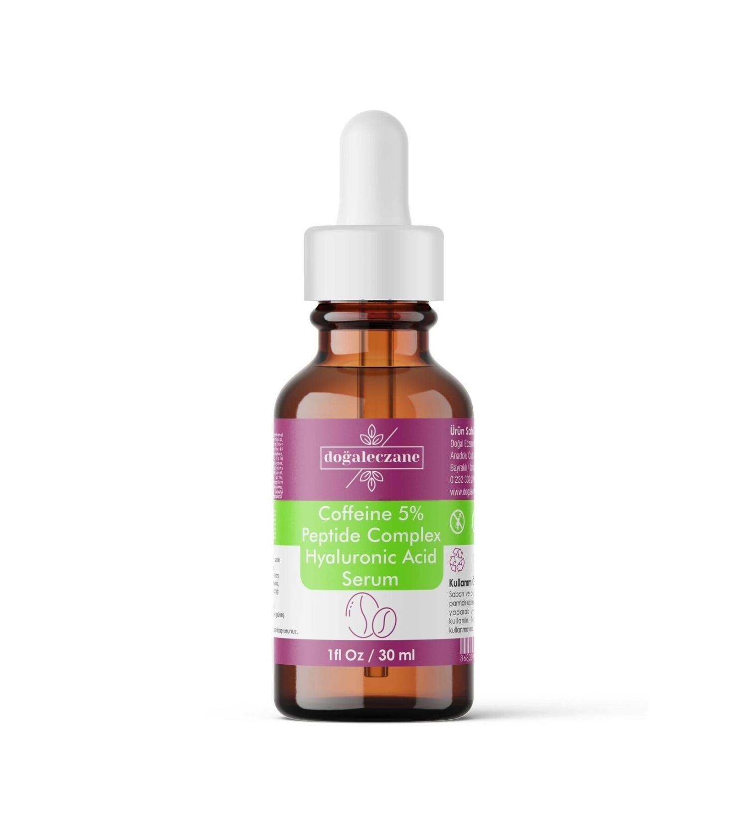 Natural Pharmacy Placenta Botox 30 Day Caffeine 5% + Peptide Complex + Hyaluronic Acid 1% - Face Care Serum - Buy Online on GoSupps.com