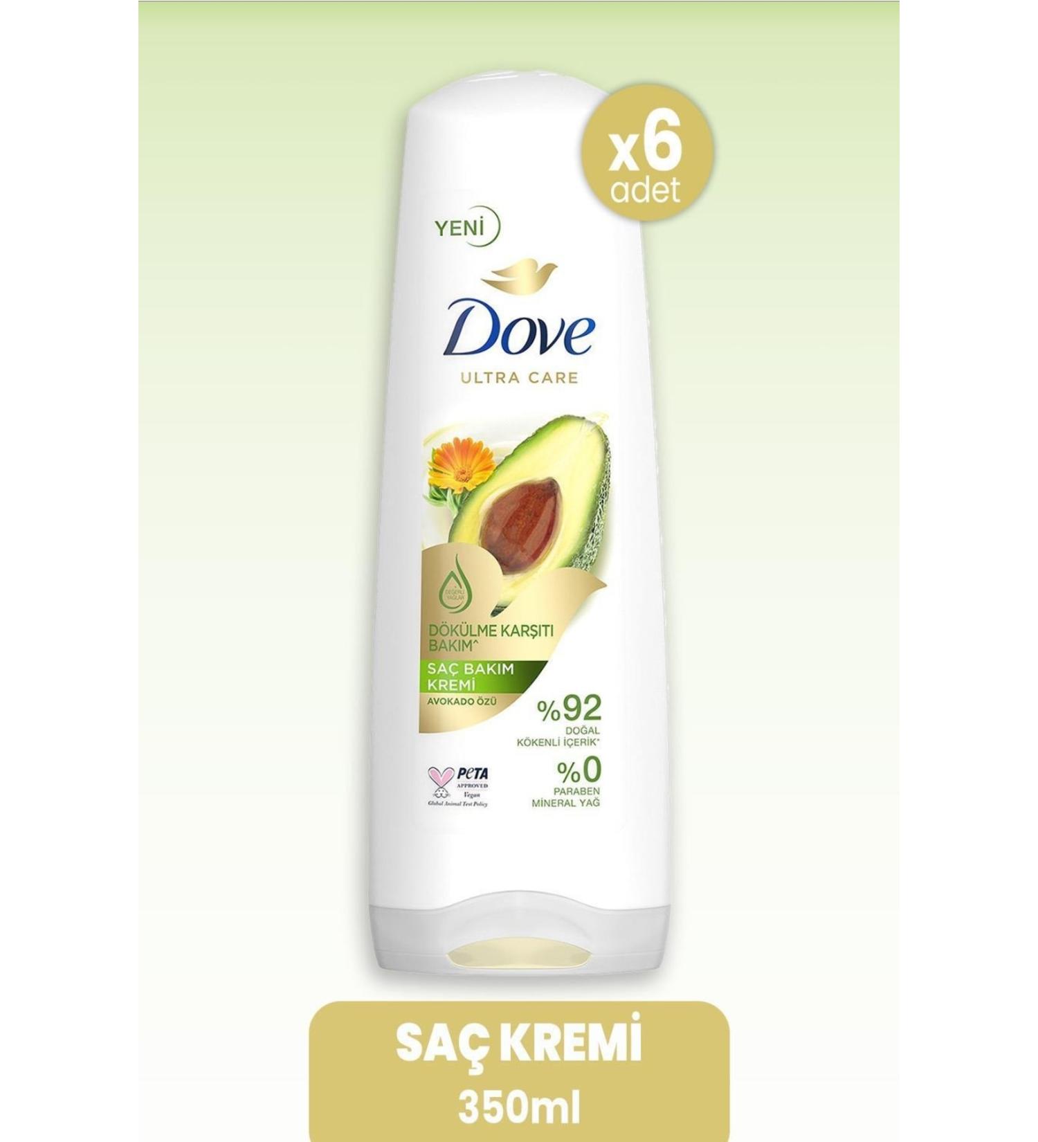 Dove Ultra Care Hair Conditioner Anti-Loss Avocado Extract 350 Ml X 6 Pieces