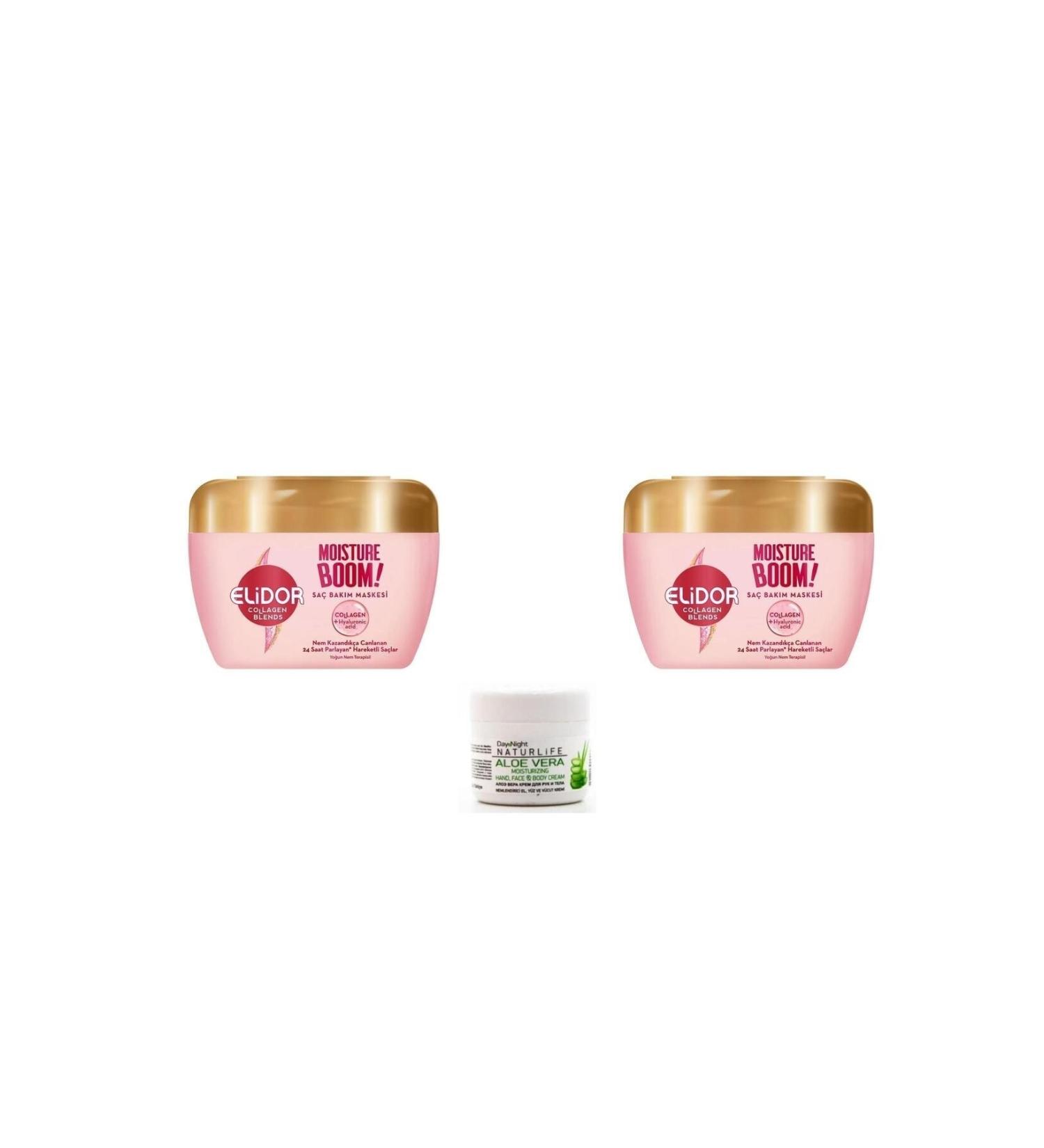 Elidor Collagen Blends Hair Care Mask Moisture Boom Intensive Moisture Therapy 160 ml 2x Hand Cream Gift - Buy Online on GoSupps.com