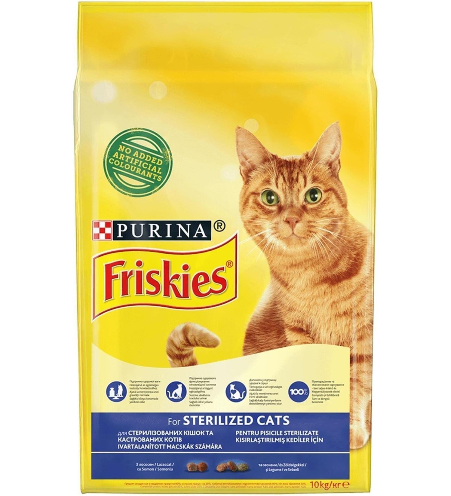 Purina Friskies Dry Cat Food Salmon 10 Kg