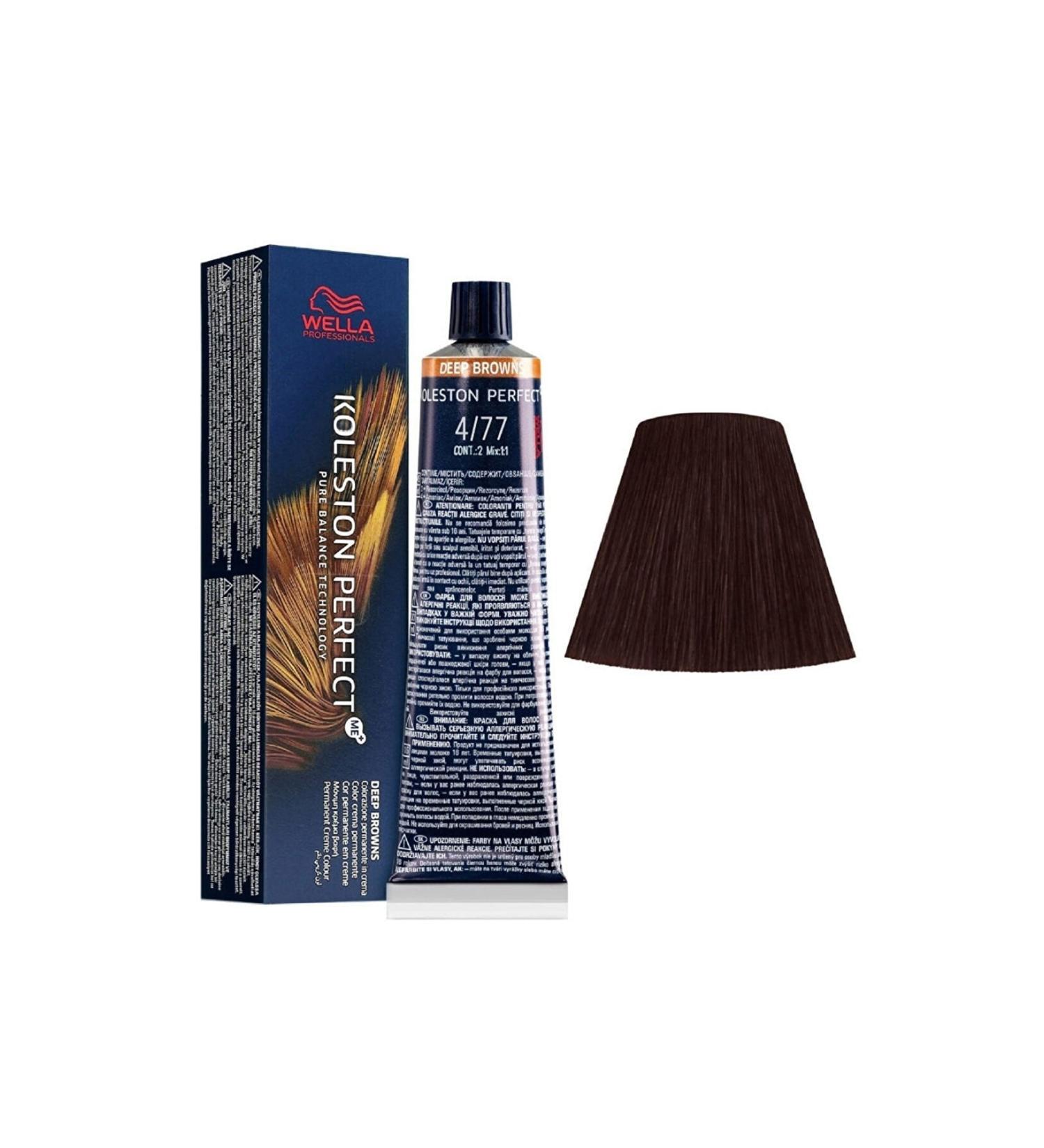 Wella Perfect Me 4 77 Espresso Distinctive Natural Vivid Dazzling Permanent Hair Dye 60 / ml