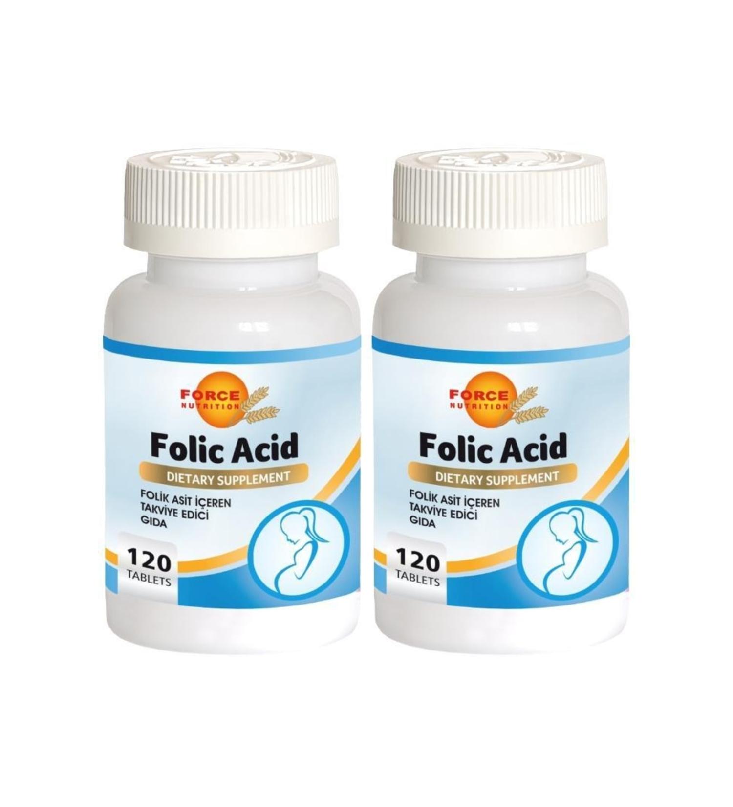 Force Nutrition Folic Acid 400 Mcg 2x120 Tablets