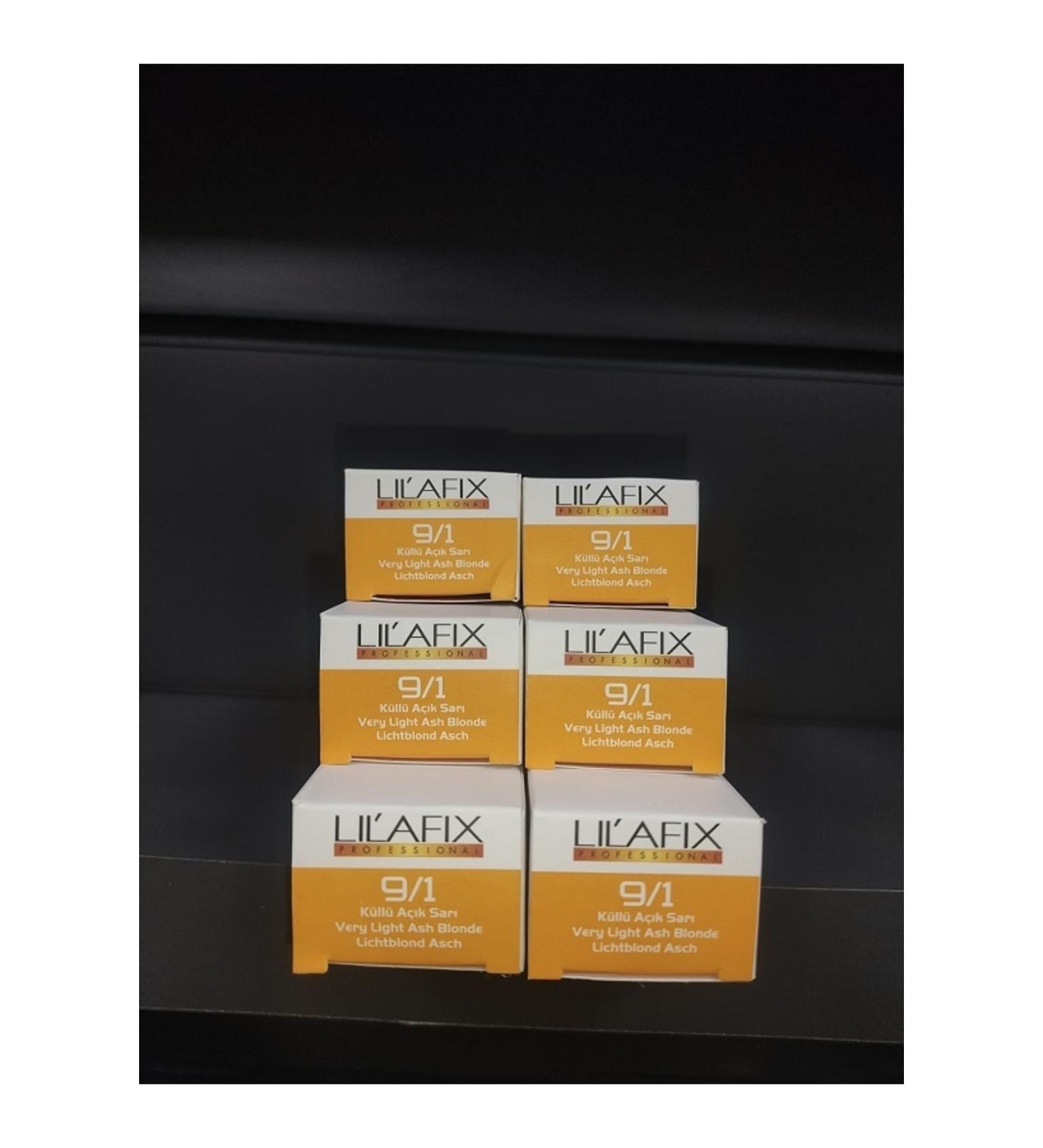 Lilafix Ash Light Blonde 9.1 Cream Hair Dye 60mlx 6 Pieces keus0506038