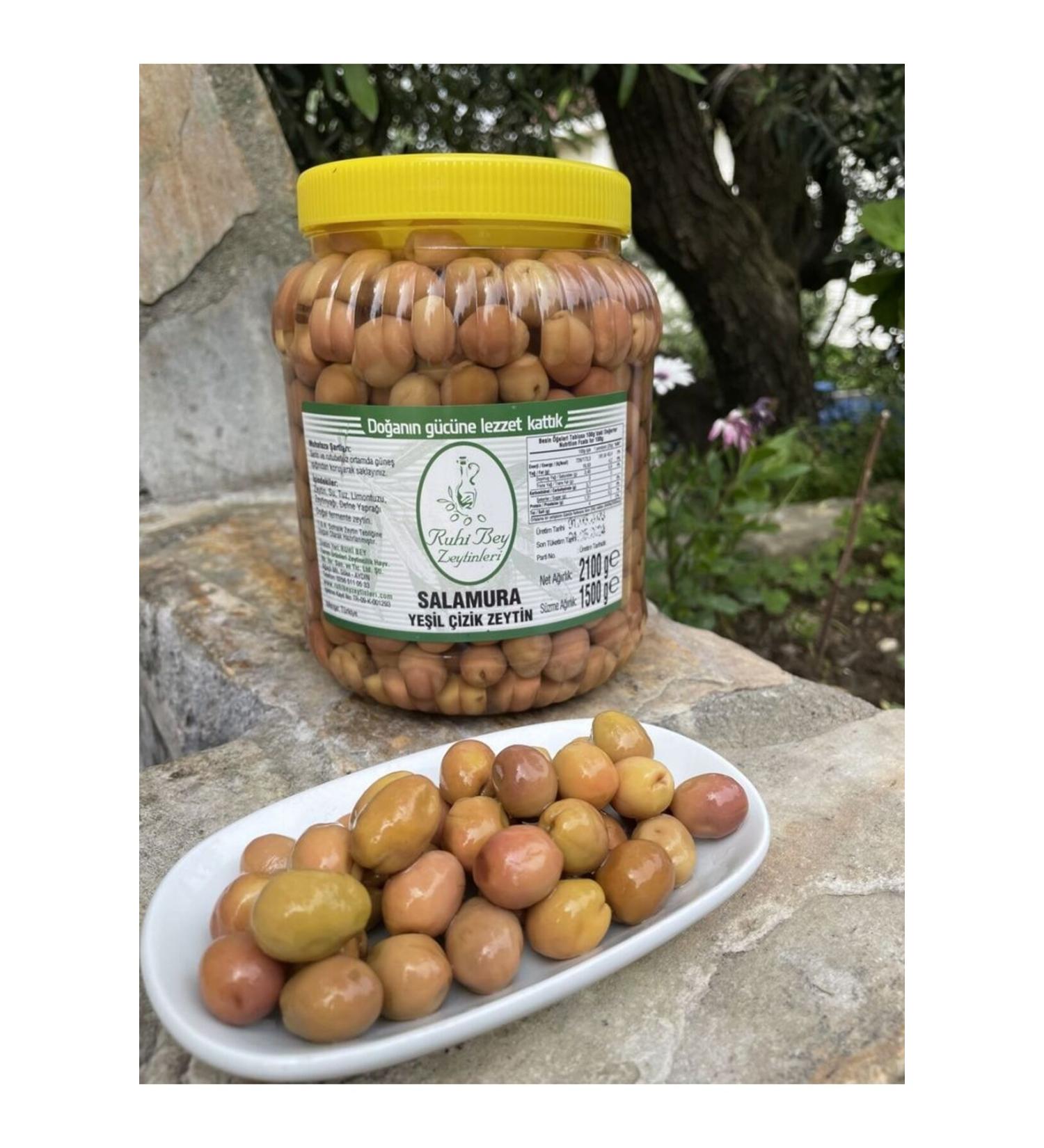 RUHI BEY OLIVES Ruhi Bey Edremit Scratched Olives 1.4 Kg