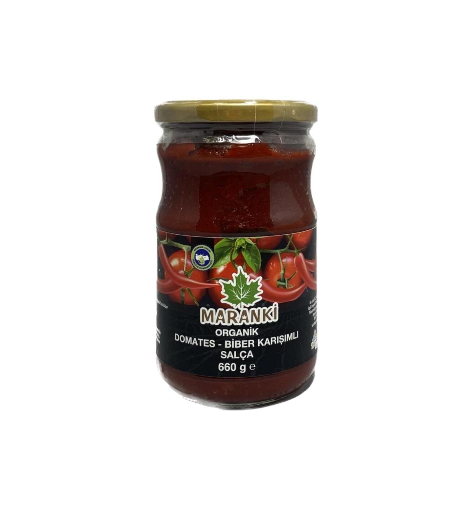 Maranki Organic Tomato-Pepper Mixed Paste 660 Gr