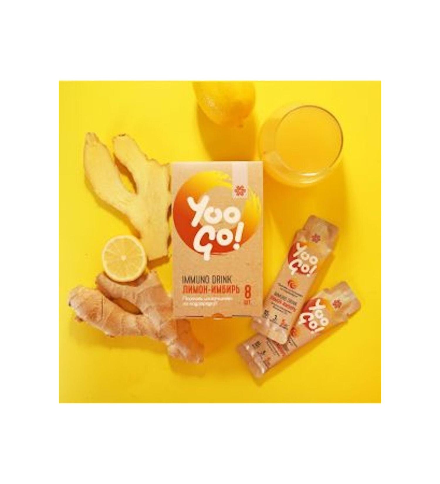 Siberian Wellness Yoo Go! Immuno Drink Lemon-ginger Supplementary Food-natural Fiber