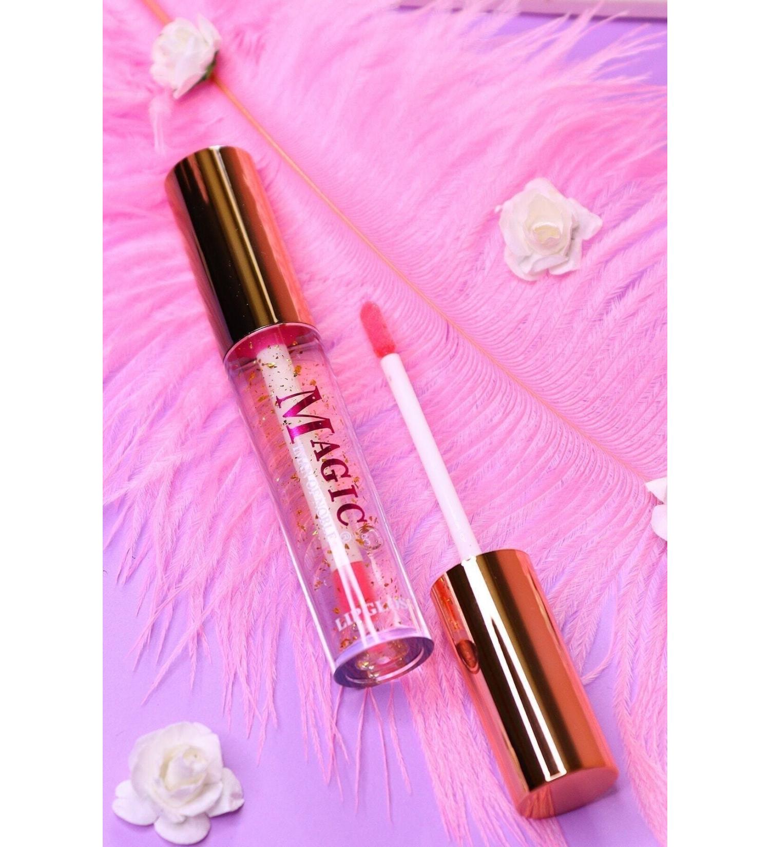 MUJGAN Gold Cover Magic Shimmering Light Pink Color Lip Moisturizer